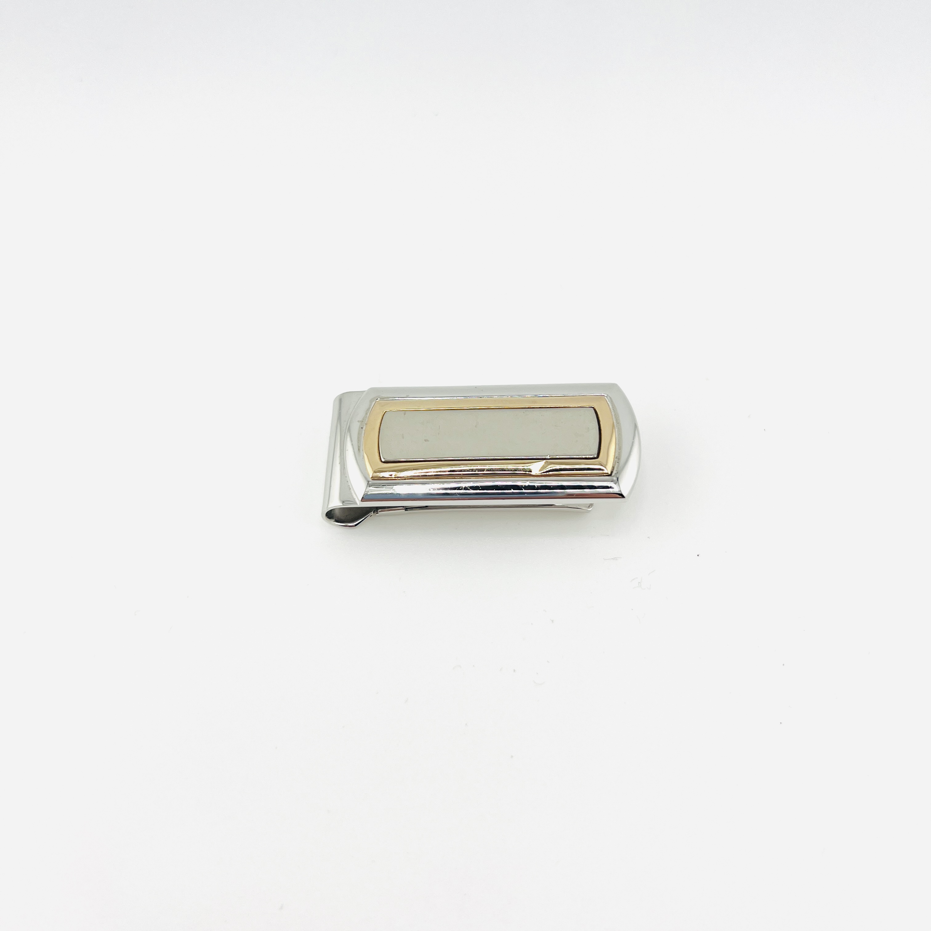 Money clip in sterling silver and 14K gold