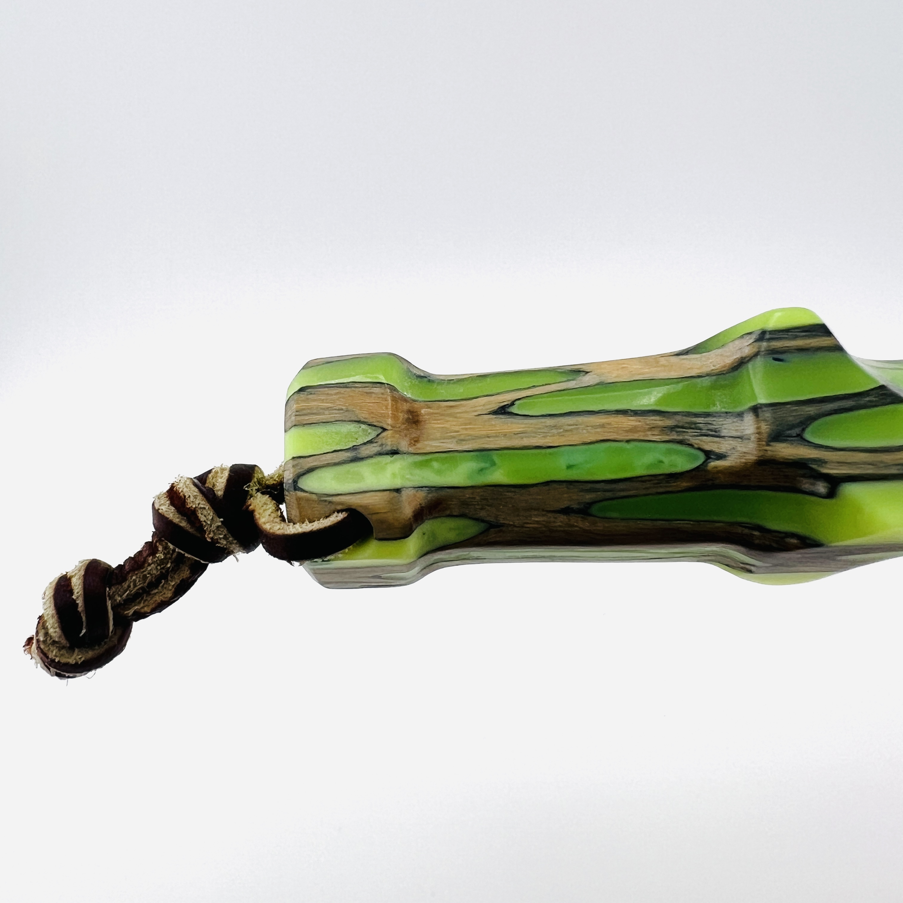 Green resin and cactus hybrid display mini dagger keychain