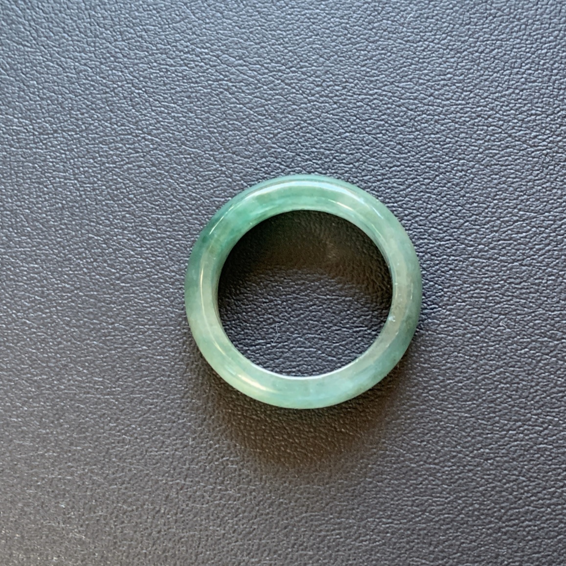Icy green Burmese natural jadeite ring