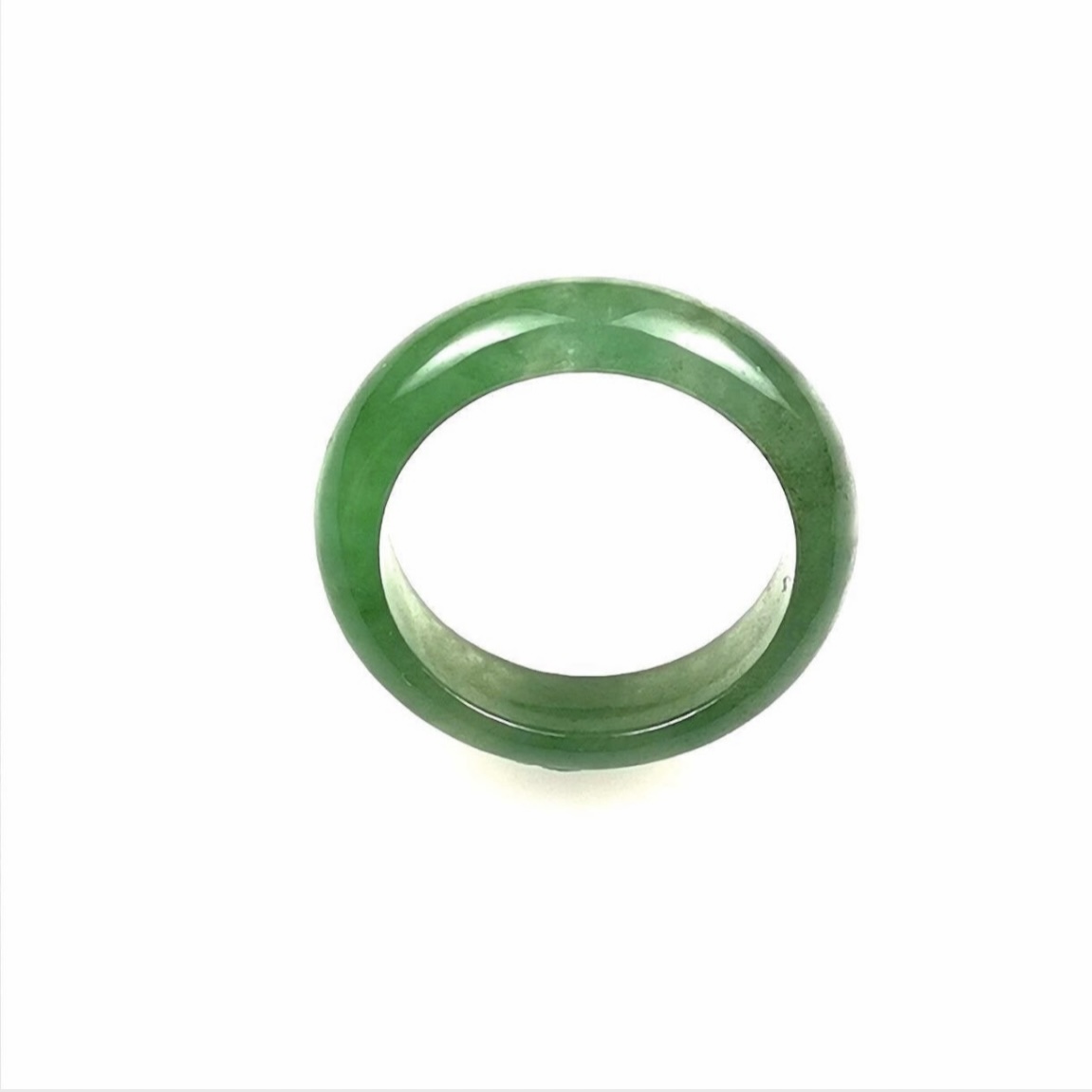 Icy green Burmese natural jadeite ring