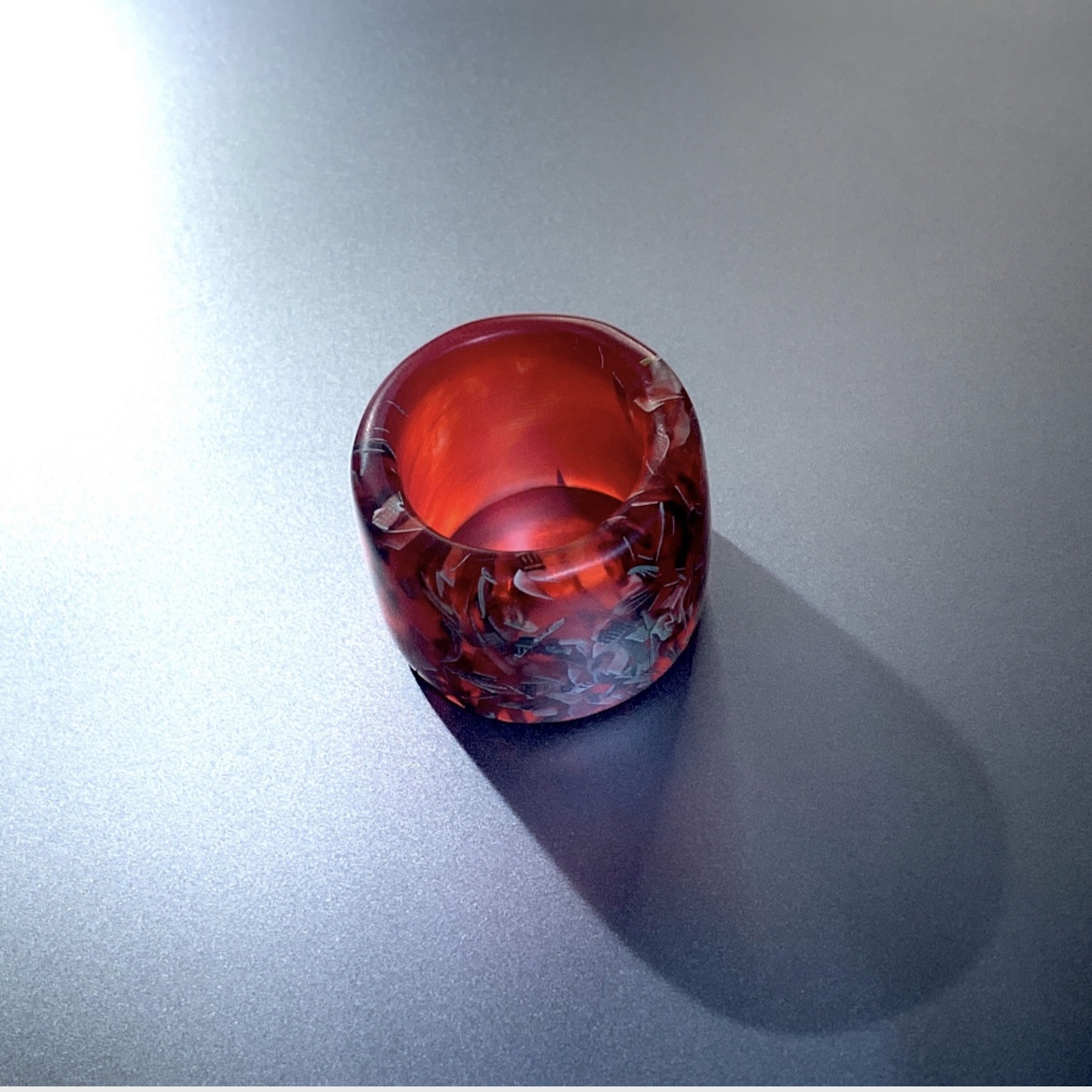 Blood money wide resin ring