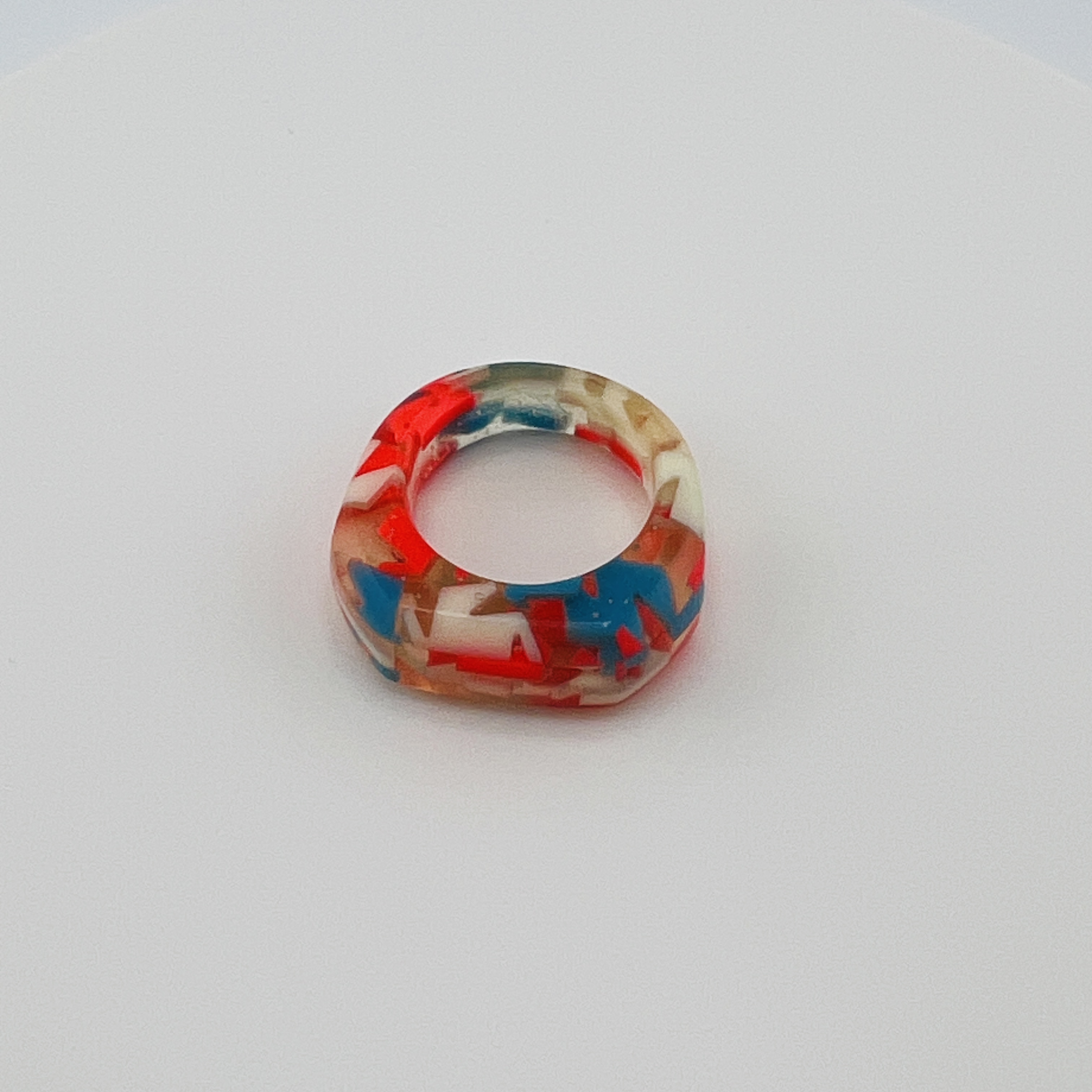 Glowing starts resin ring, glow in the dark