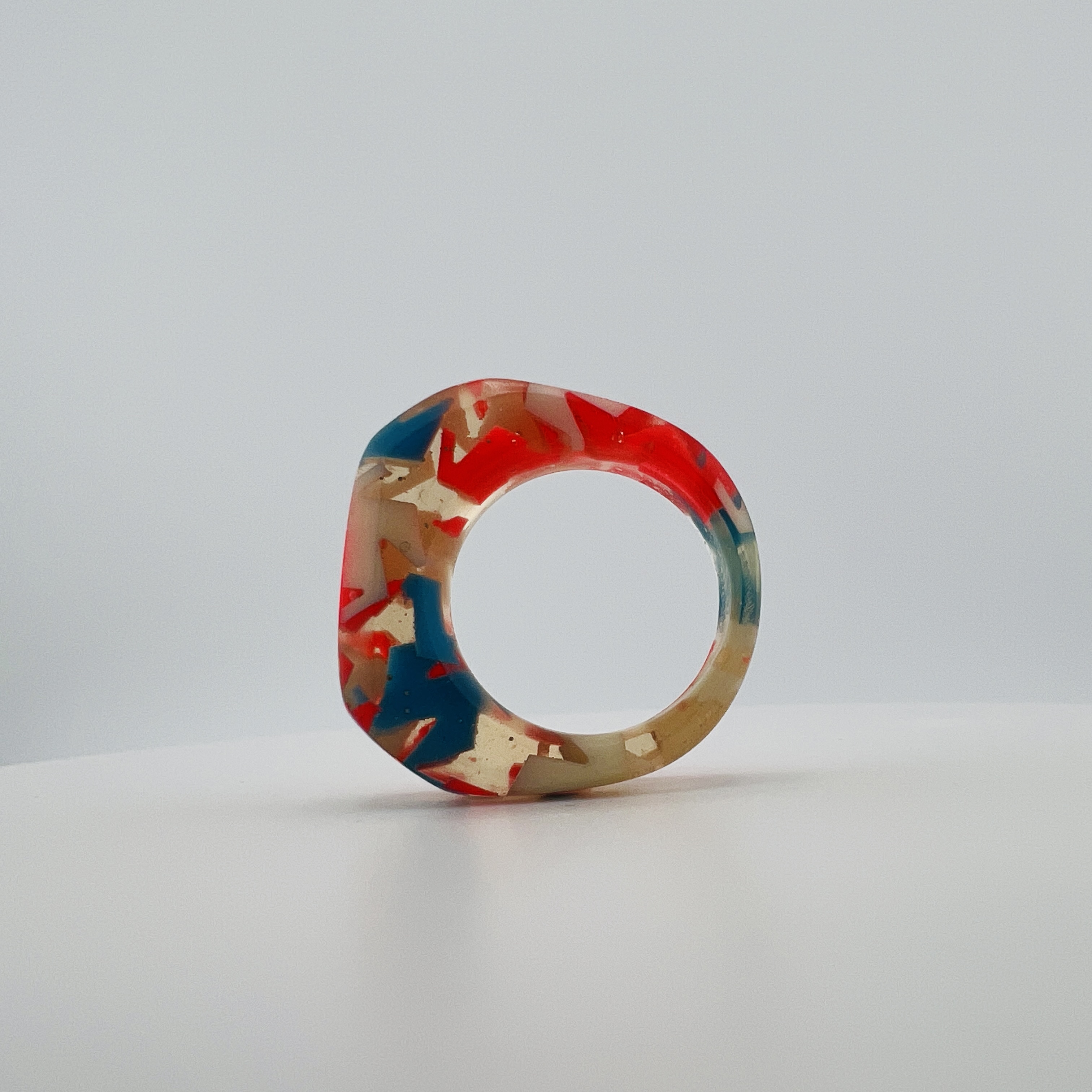 Glowing starts resin ring, glow in the dark