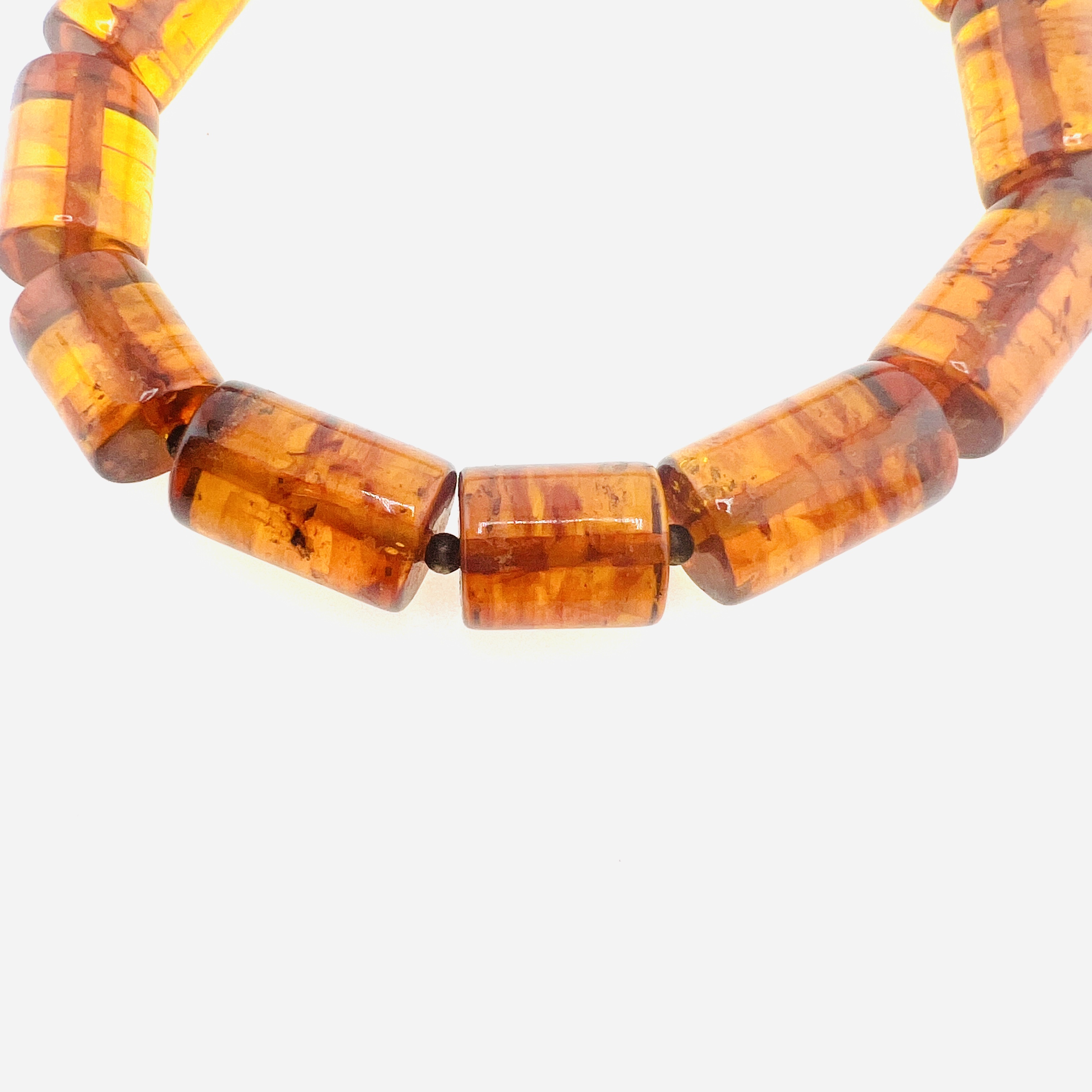 Vintage amber bead bracelet