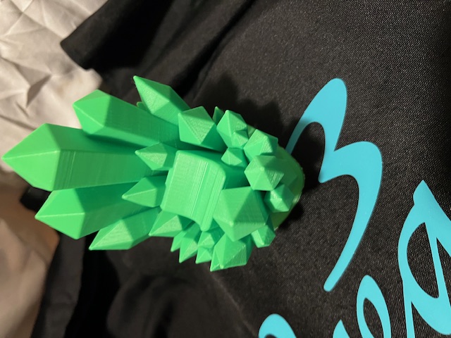 Green Crystal phone stand 3D Printed