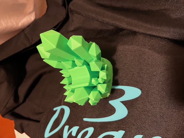 Green Crystal phone stand 3D Printed