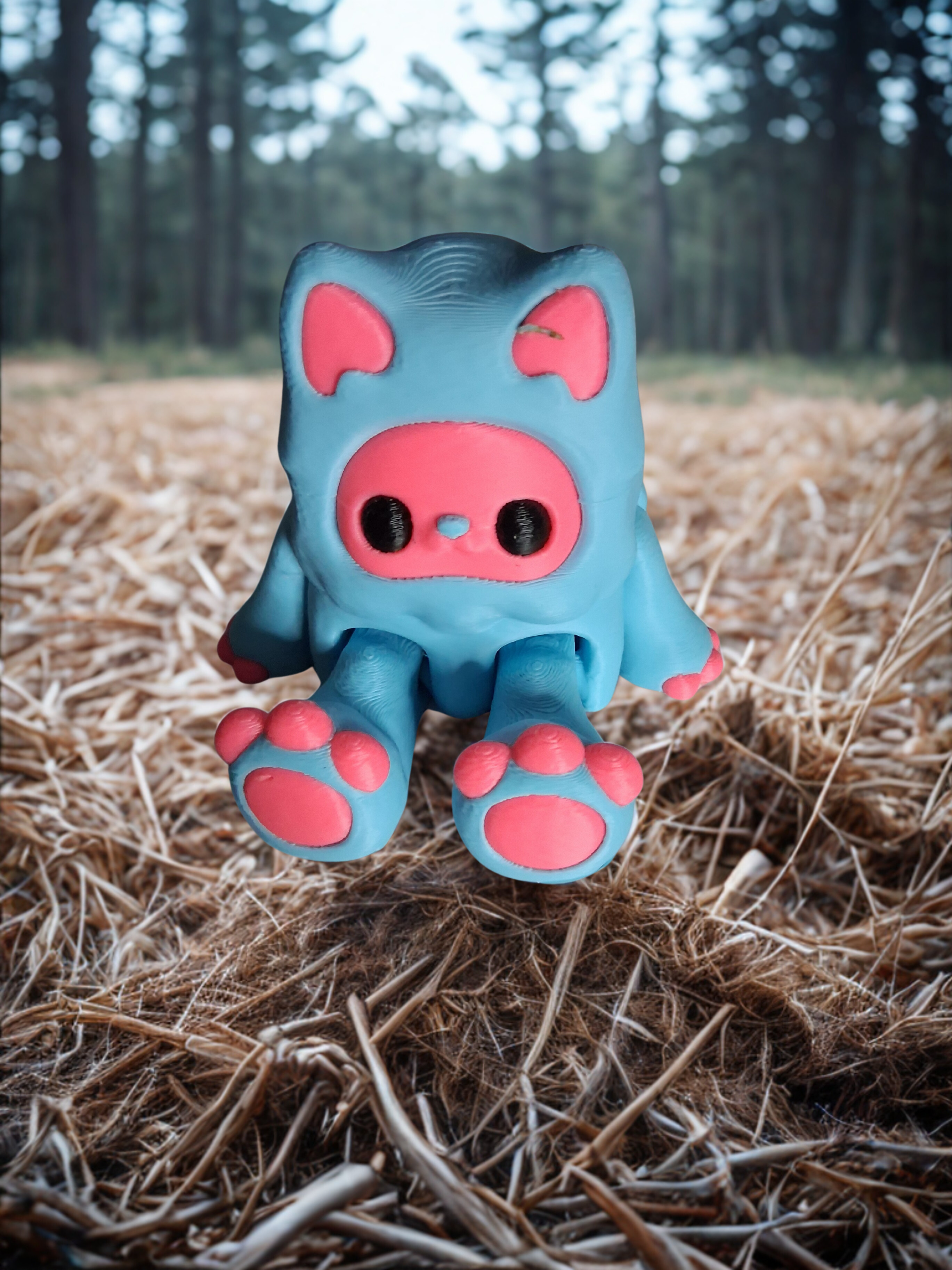 Large Blue Cat Monster Toy