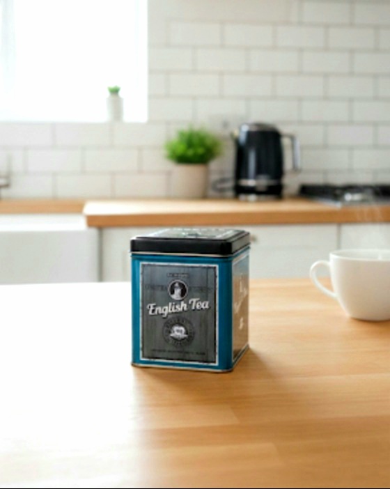 Boîte à thé en métal – 9,5 x 7,5 cm – Compacte et élégante