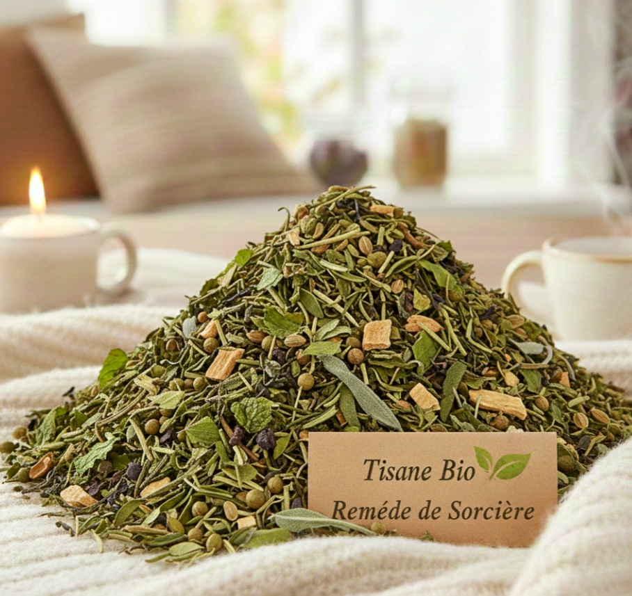 Tisane Bio Remède de Sorcières – Mélange Aromatique et Puissant