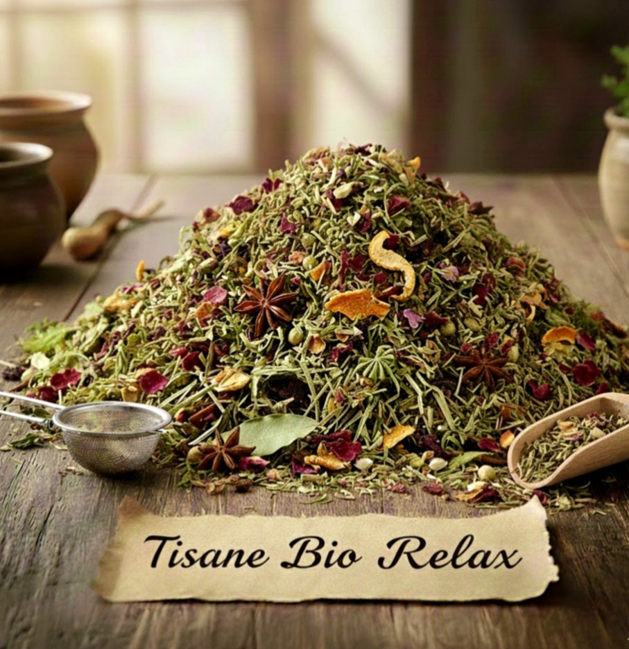 Tisane Bio Relax – Mélange Floral et Apaisant