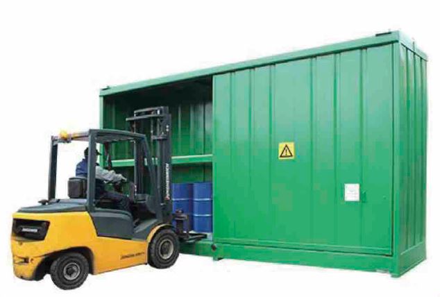 Heavy-Duty Green Metal Industrial Storage Container