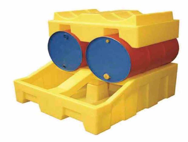 Industrial Drum Spill Containment Pallet – Heavy-Duty Polyethylene Spill Deck​