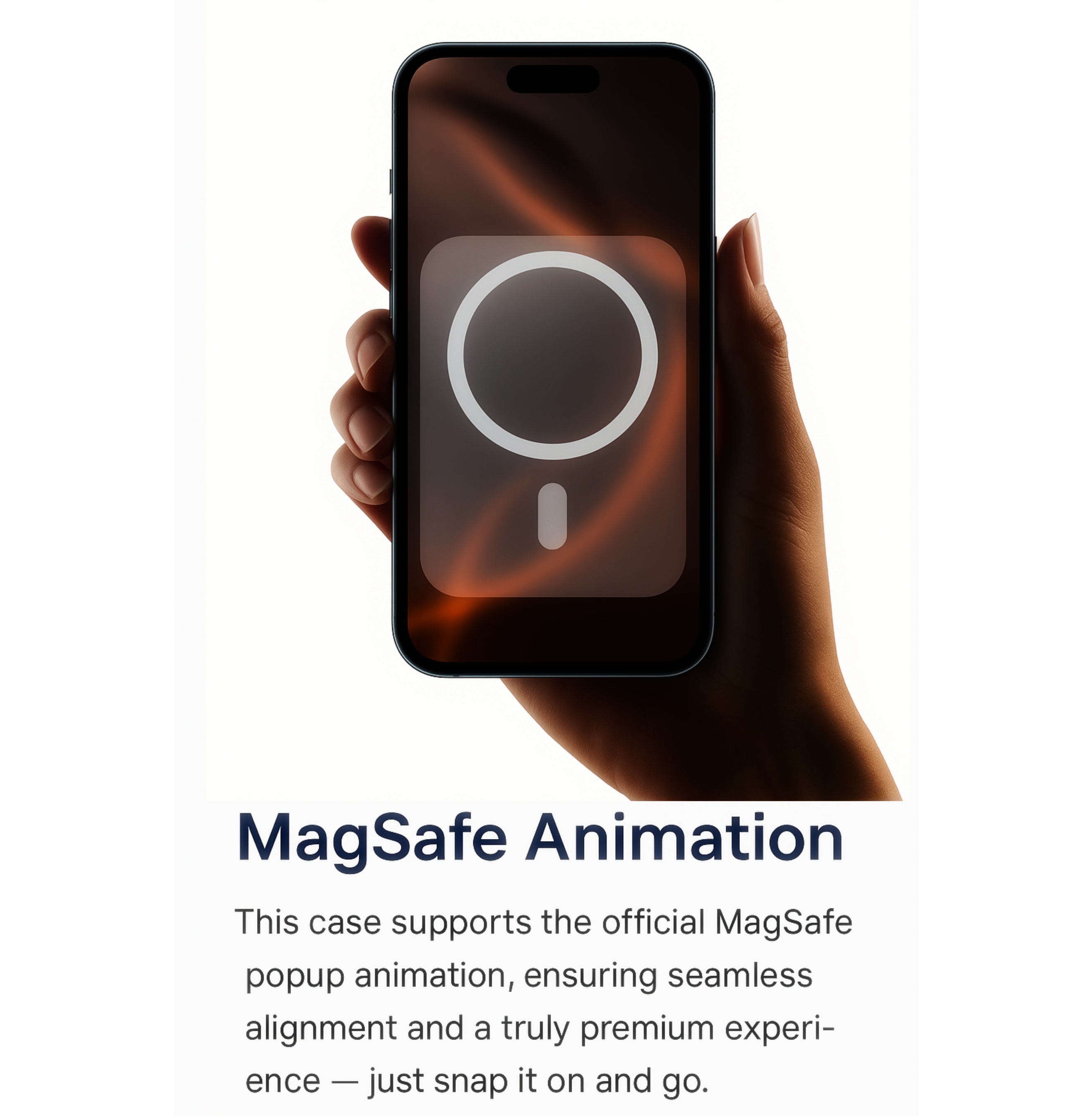 iphone15 series Defenda CrystalMag – Clear MagSafe Case  with POP UP Animation and Wireless Charging Support 