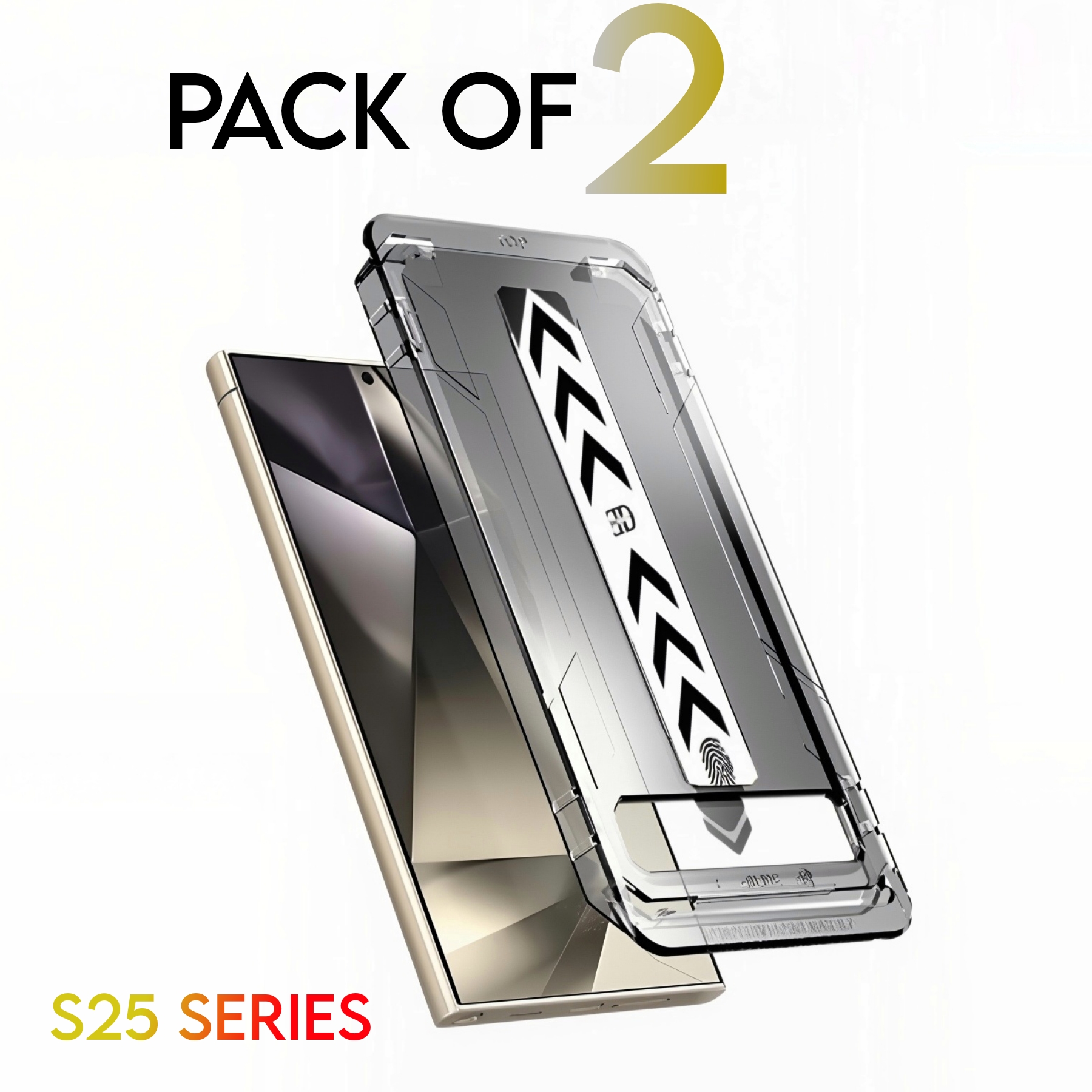 Samsung Galaxy S25 Series Tempered Glass with Installation Kit – Pack of 2, Easy Applicator, Full Coverage Protection