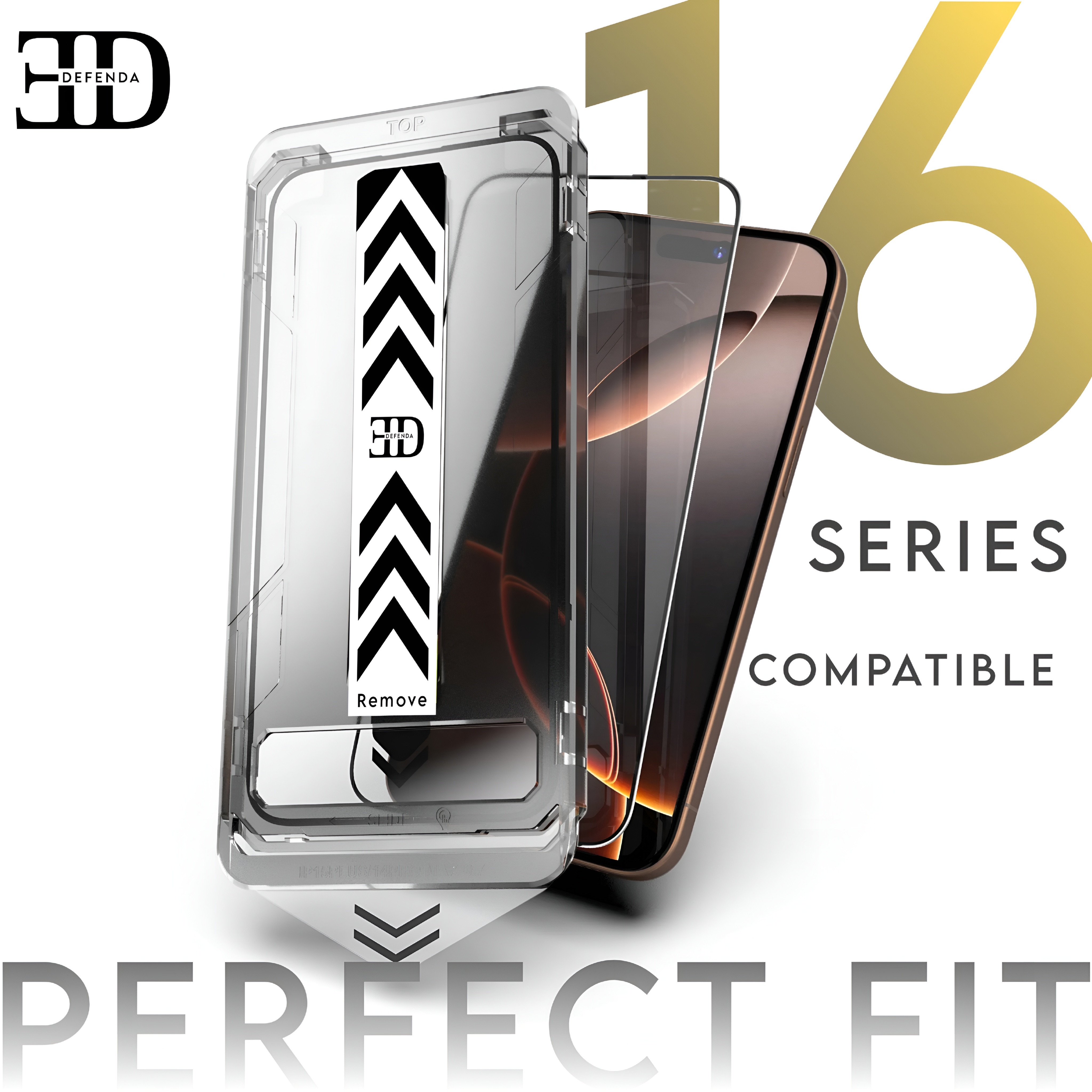 iphone16 series Defenda Diamond Cut Tempered Glass (Pack of 2) – Easy Installation, Maximum Protection
