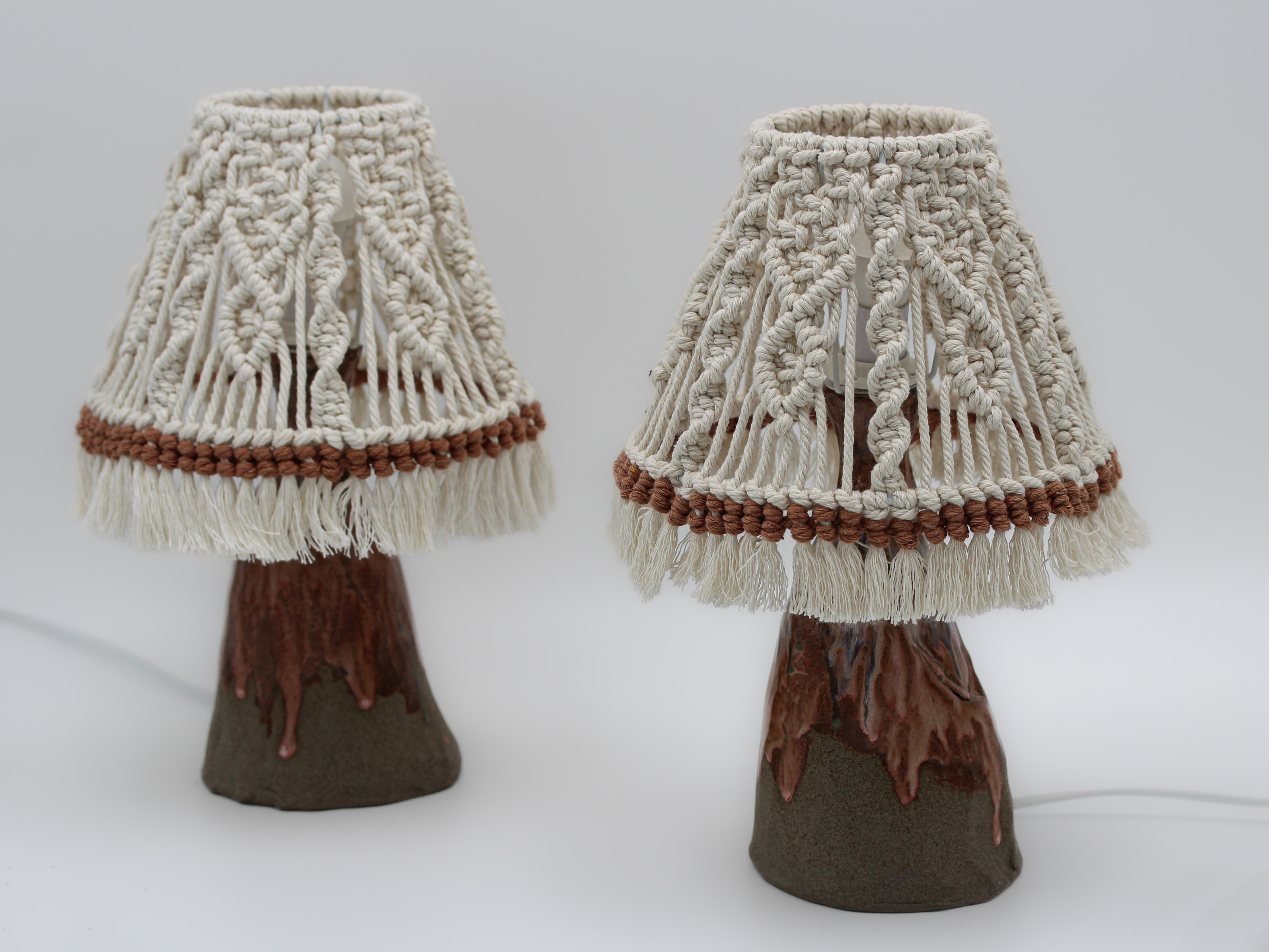 Handcrafted Macrame Table Lamps