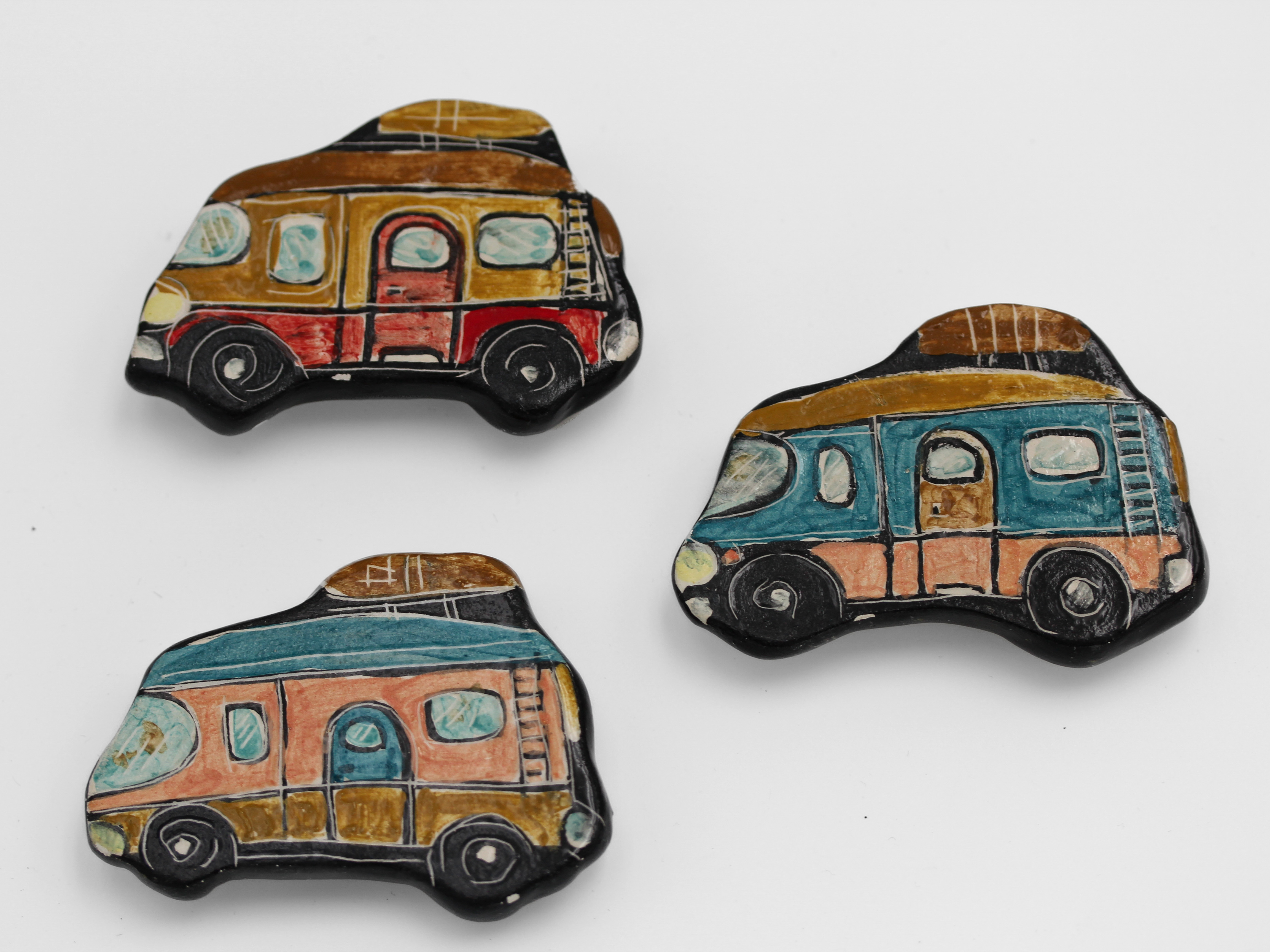 Hand-Made Ceramic Miniature Campers