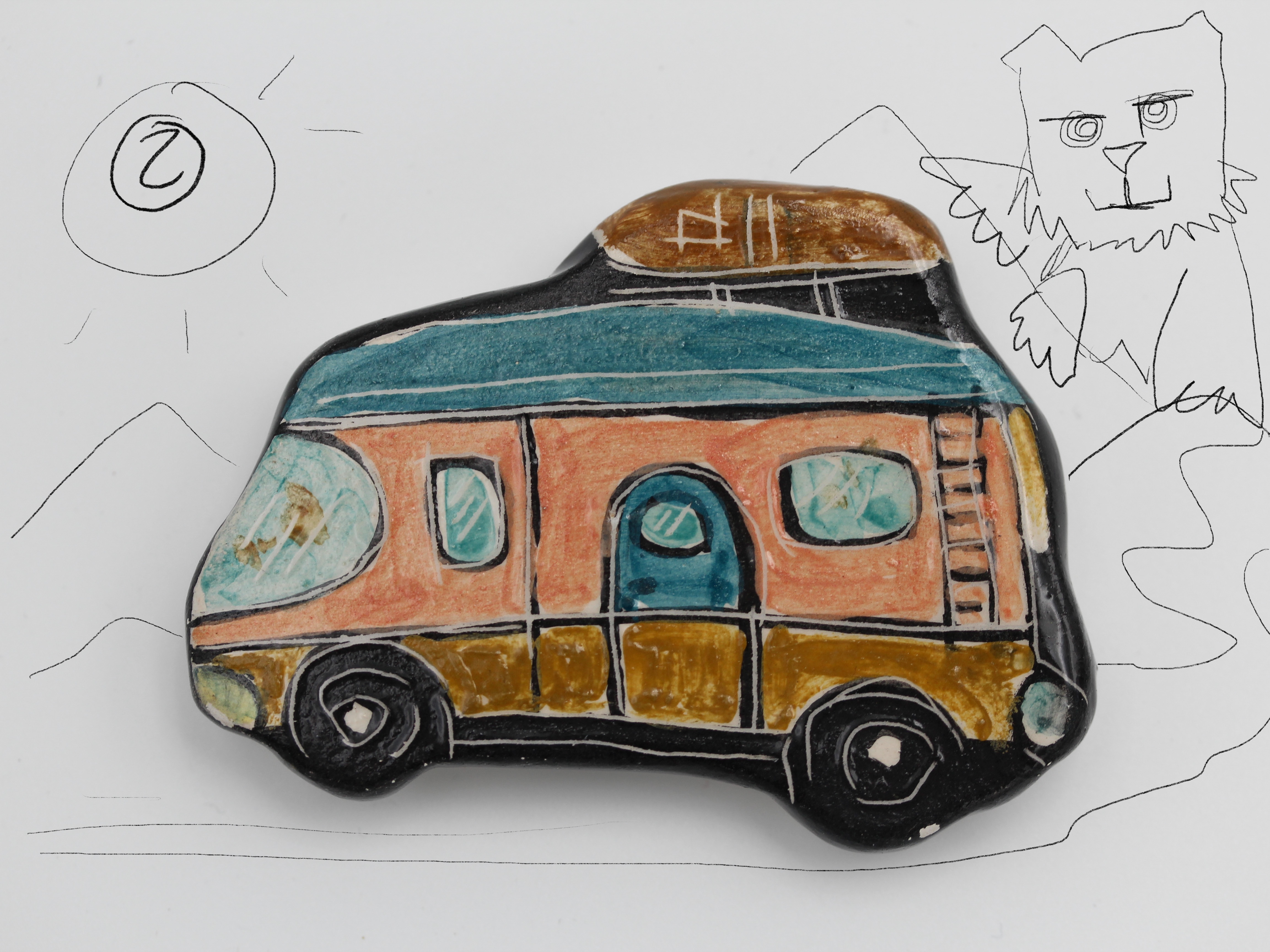 Hand-Made Ceramic Miniature Campers