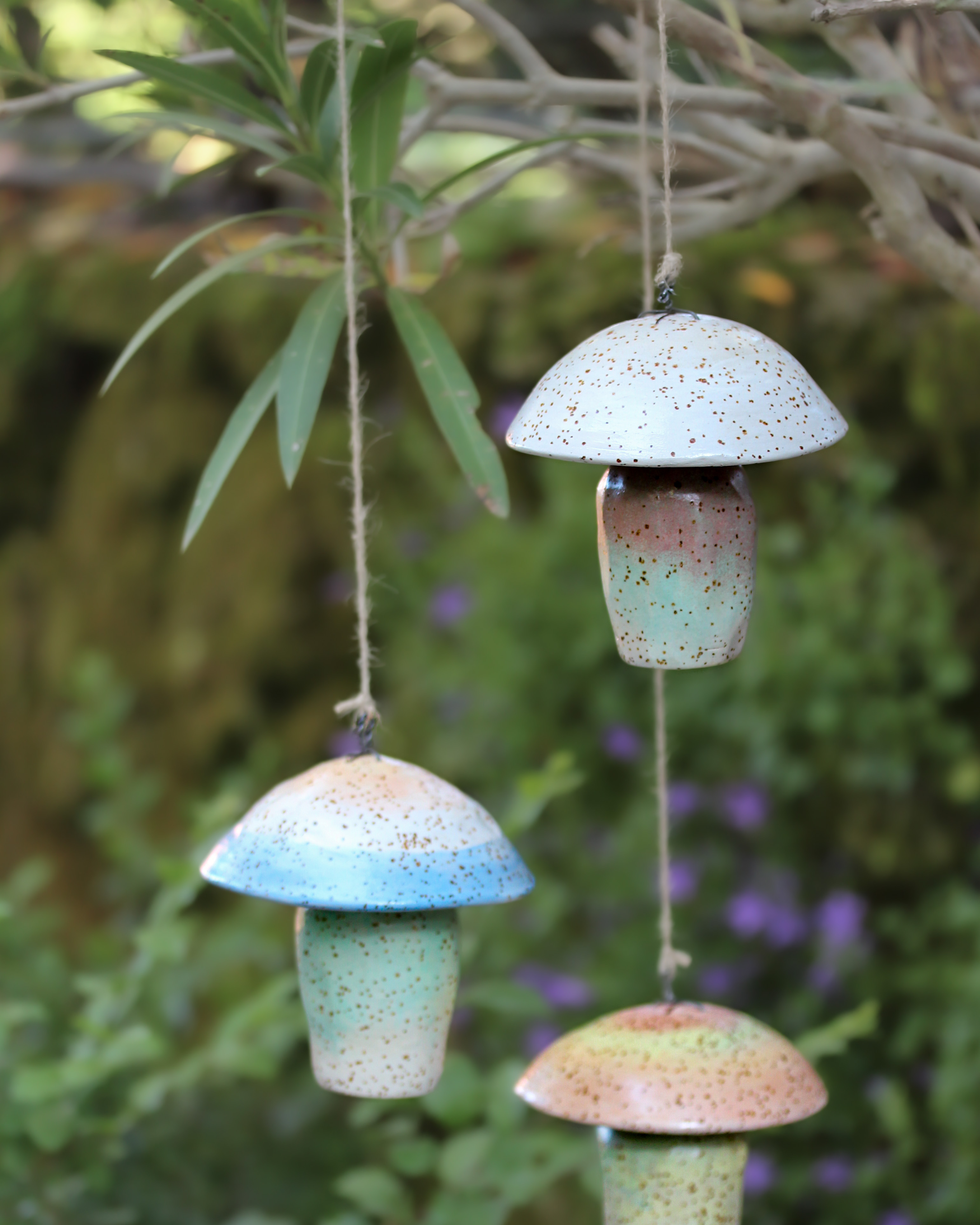 Ceramic Hanging Mushrooms