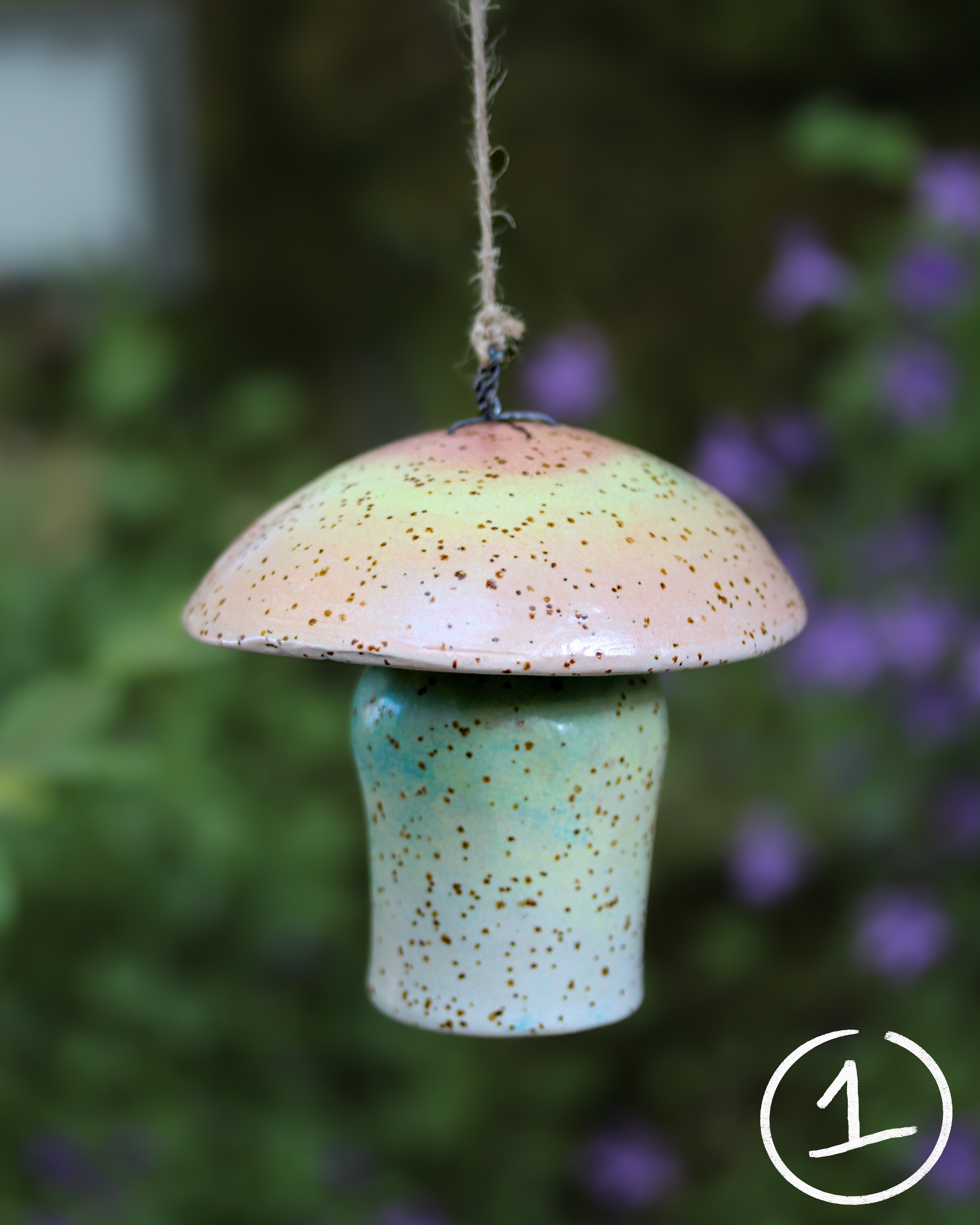 Ceramic Hanging Mushrooms