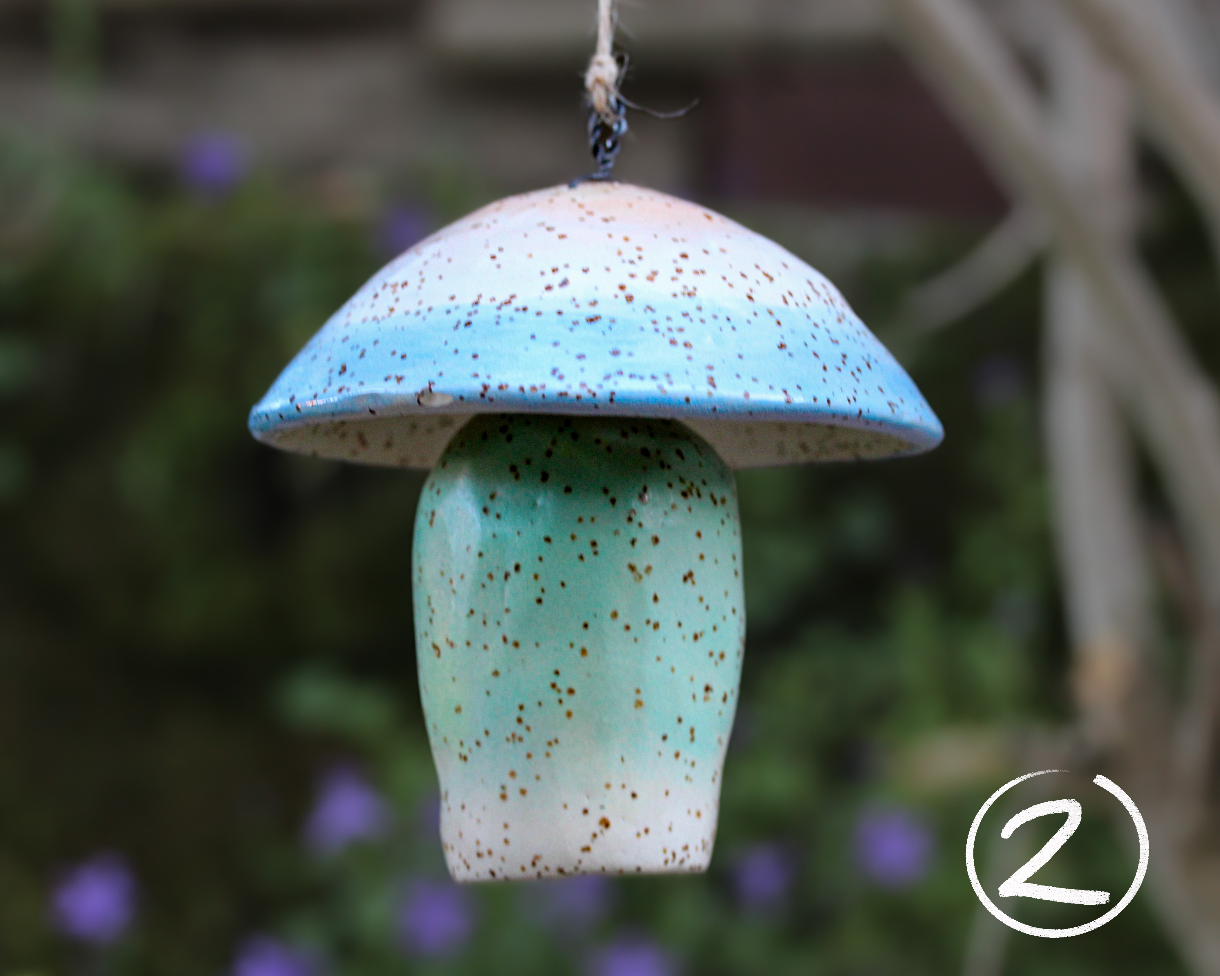 Ceramic Hanging Mushrooms