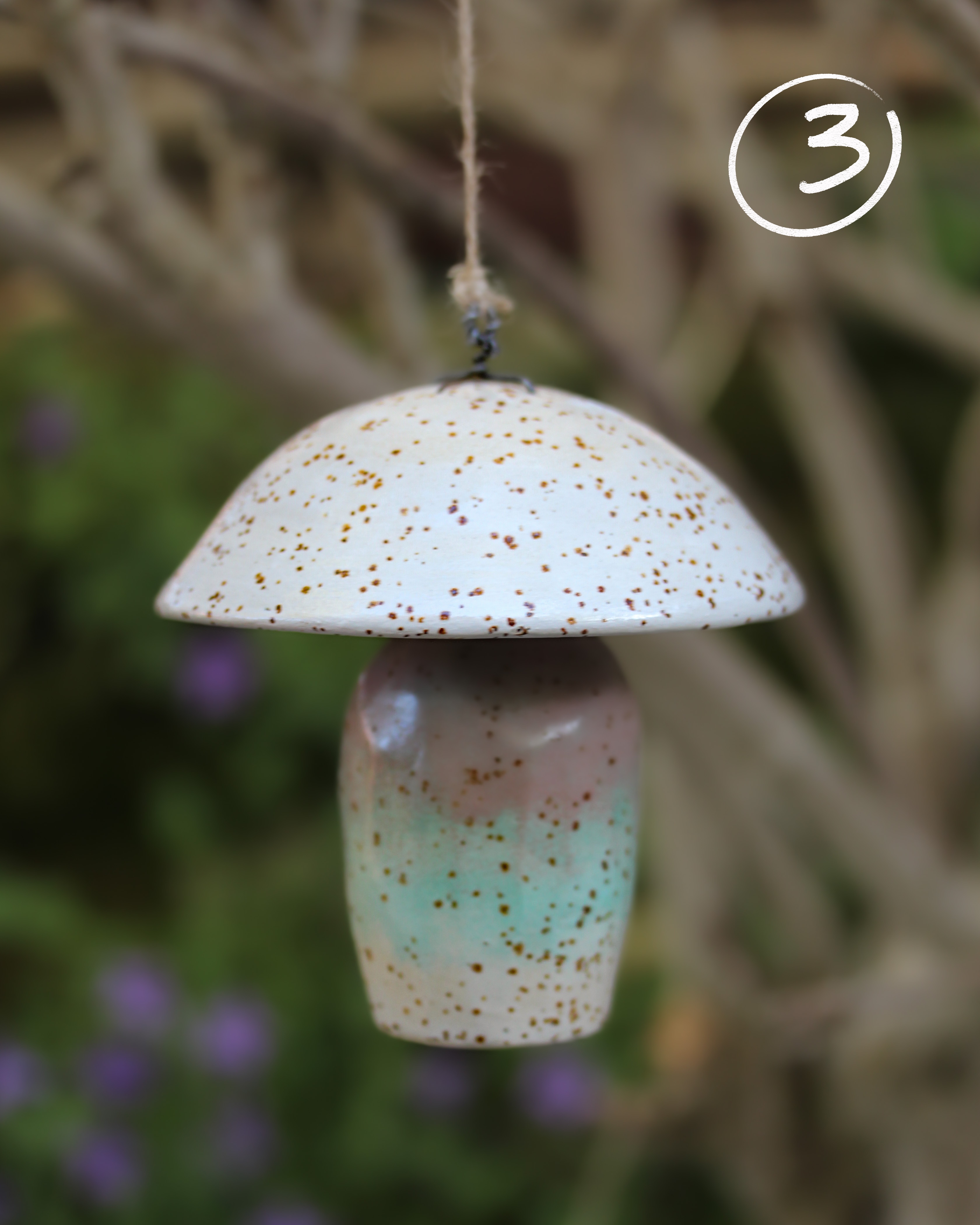 Ceramic Hanging Mushrooms