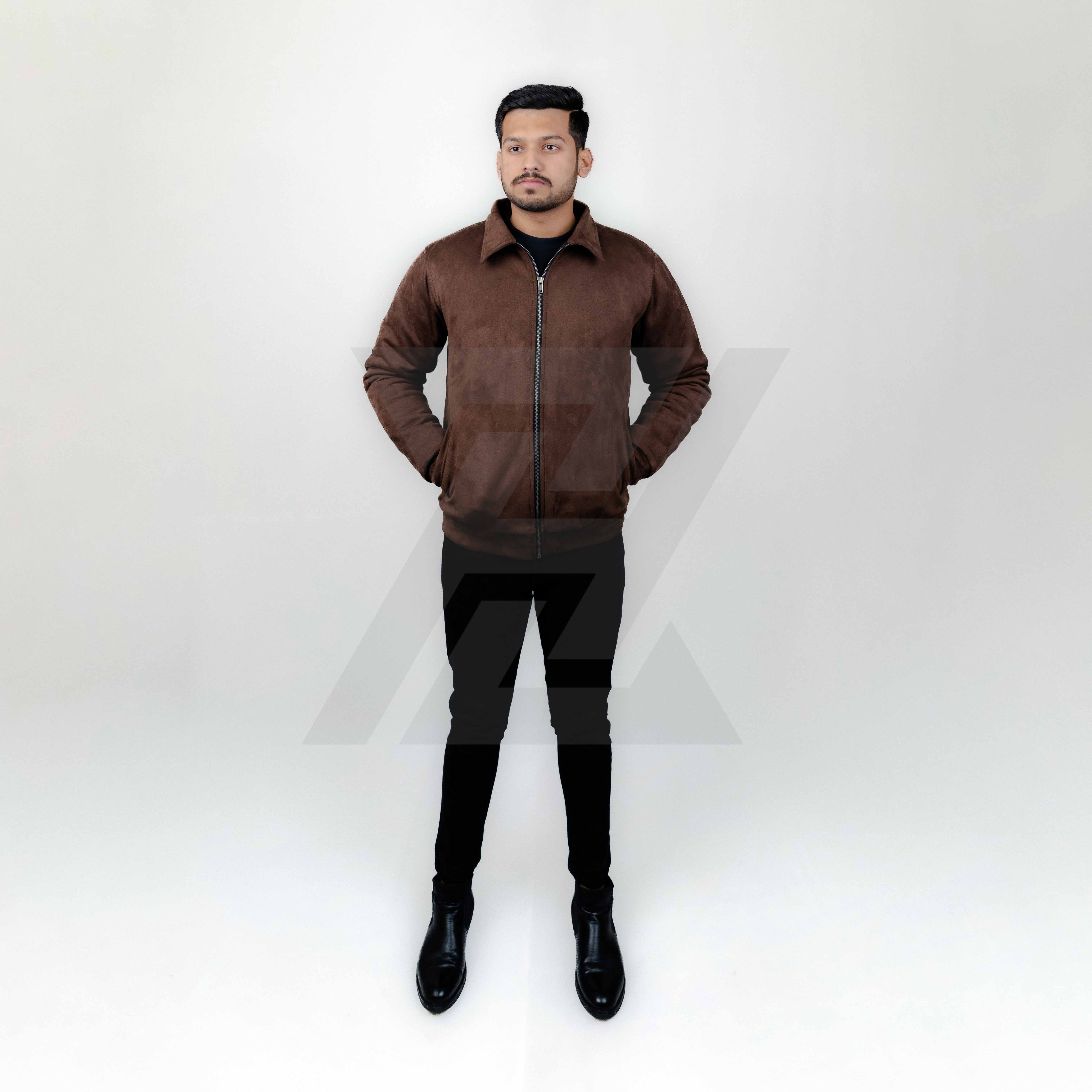 Chocolate Brown Suede Jacket