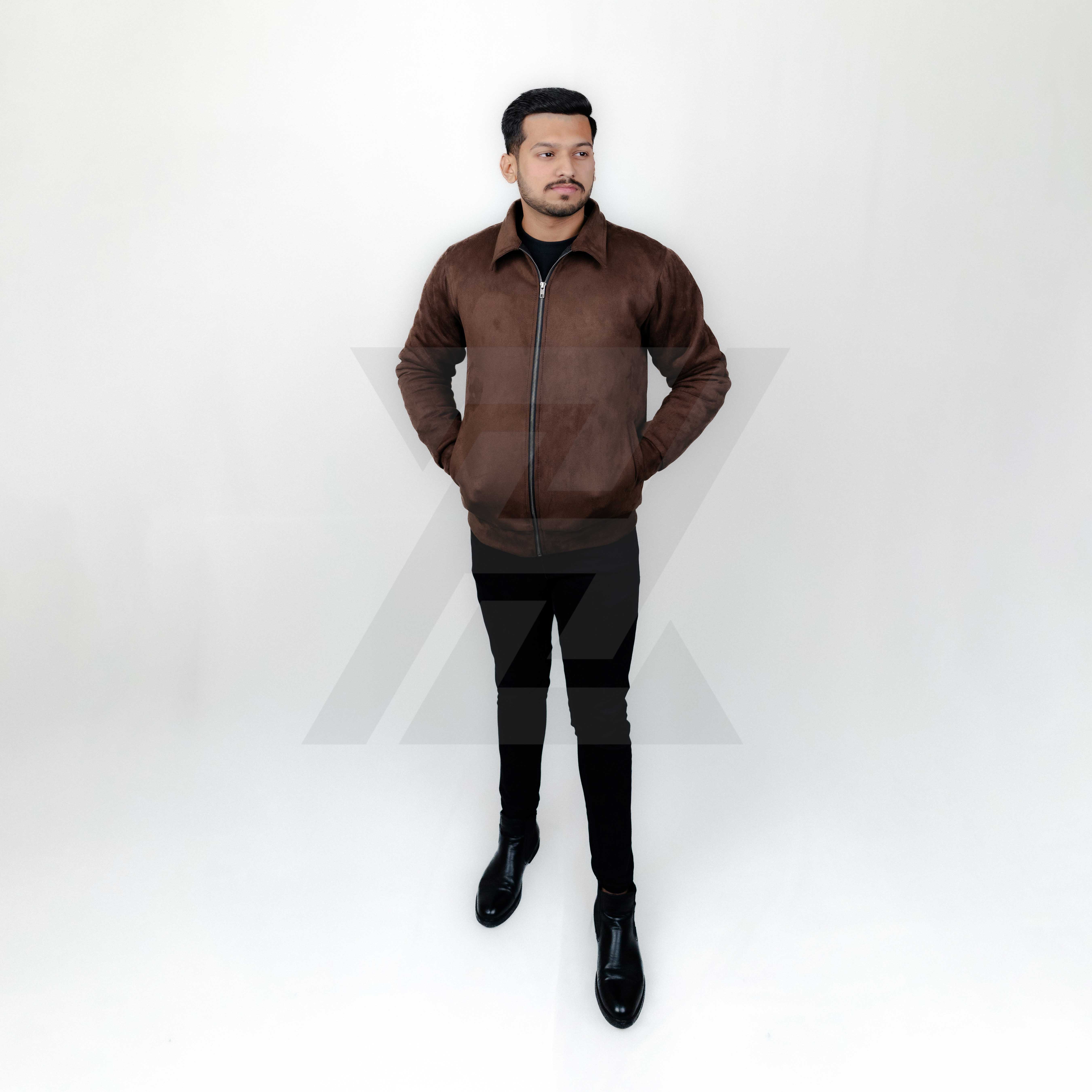 Chocolate Brown Suede Jacket