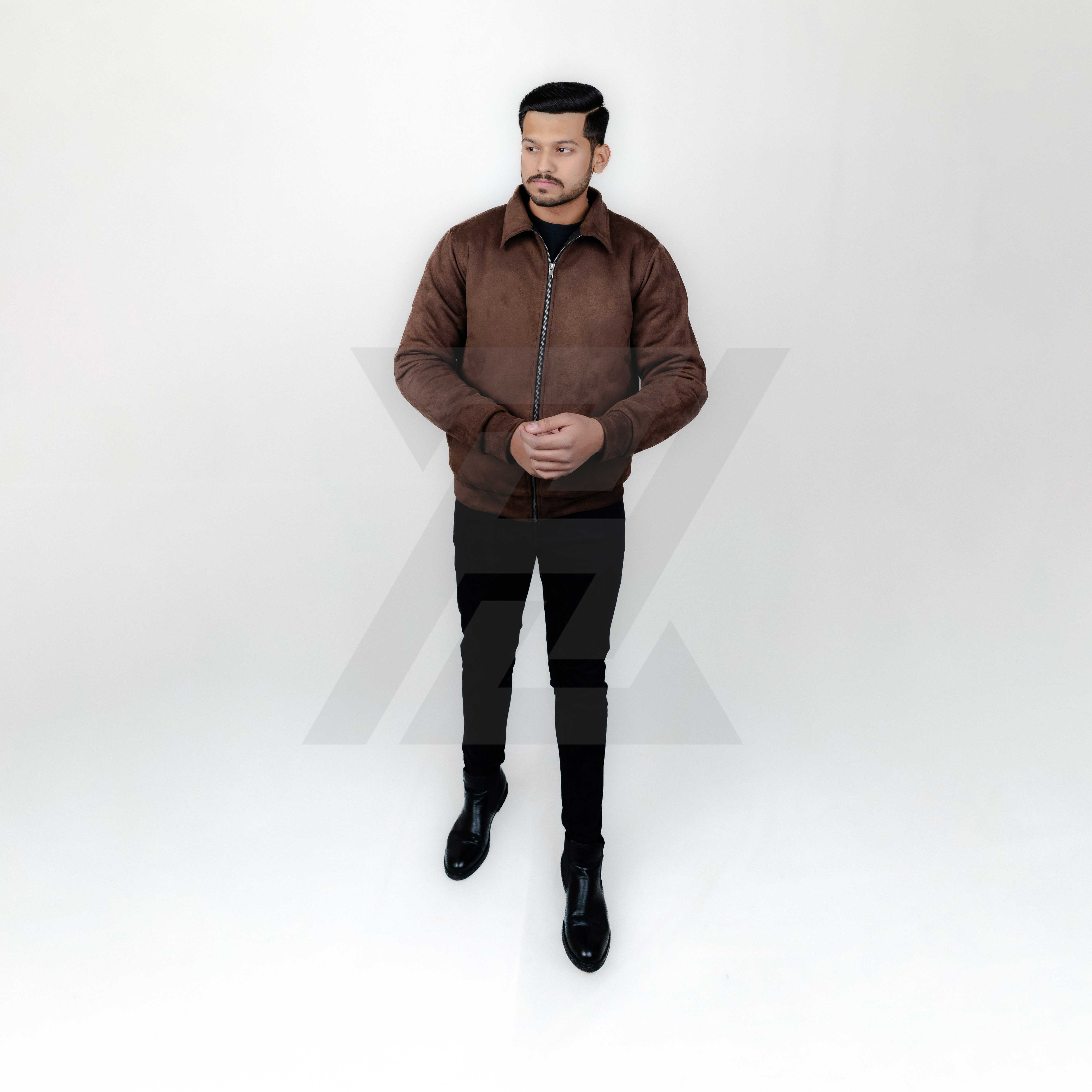 Chocolate Brown Suede Jacket