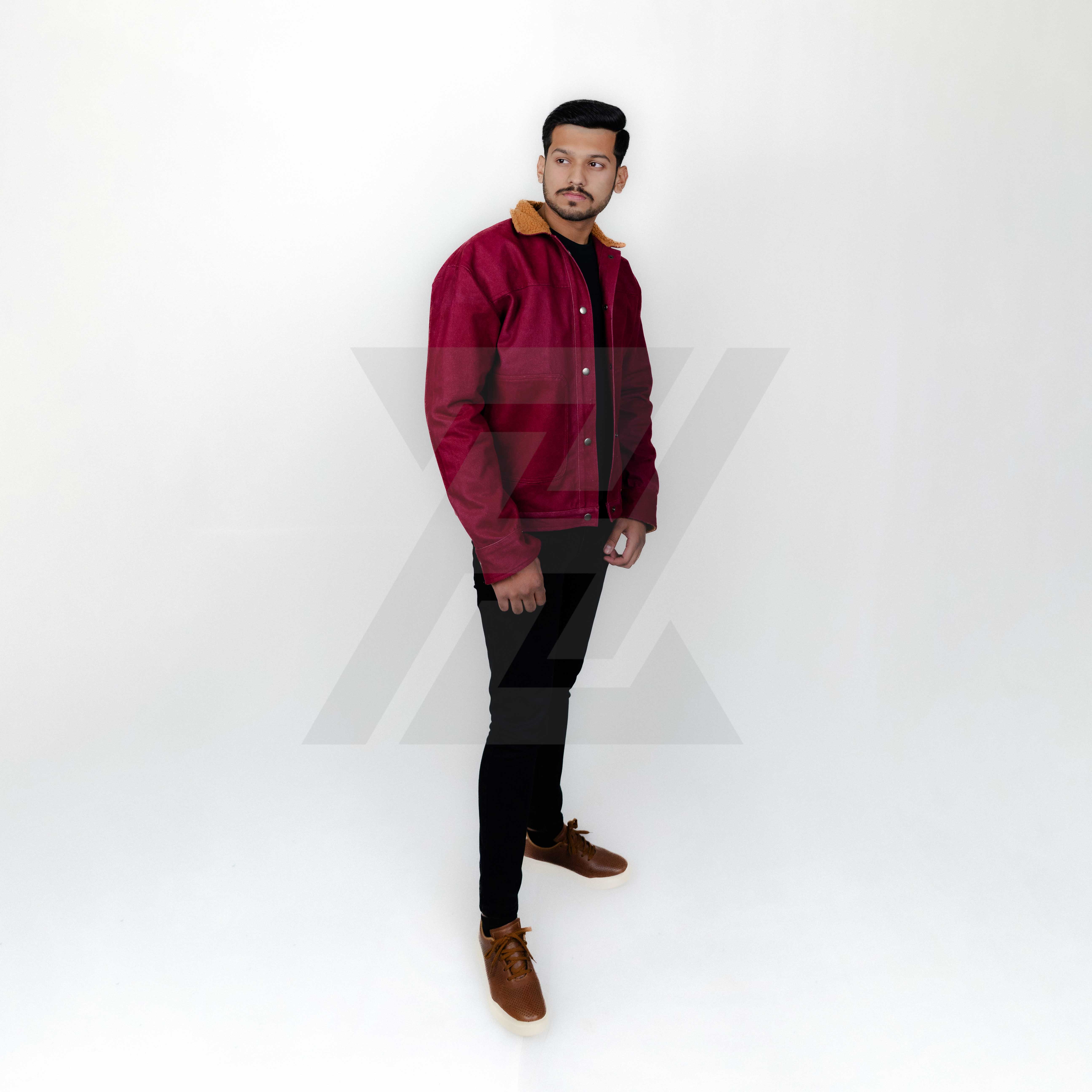 Maroon Jean Jacket