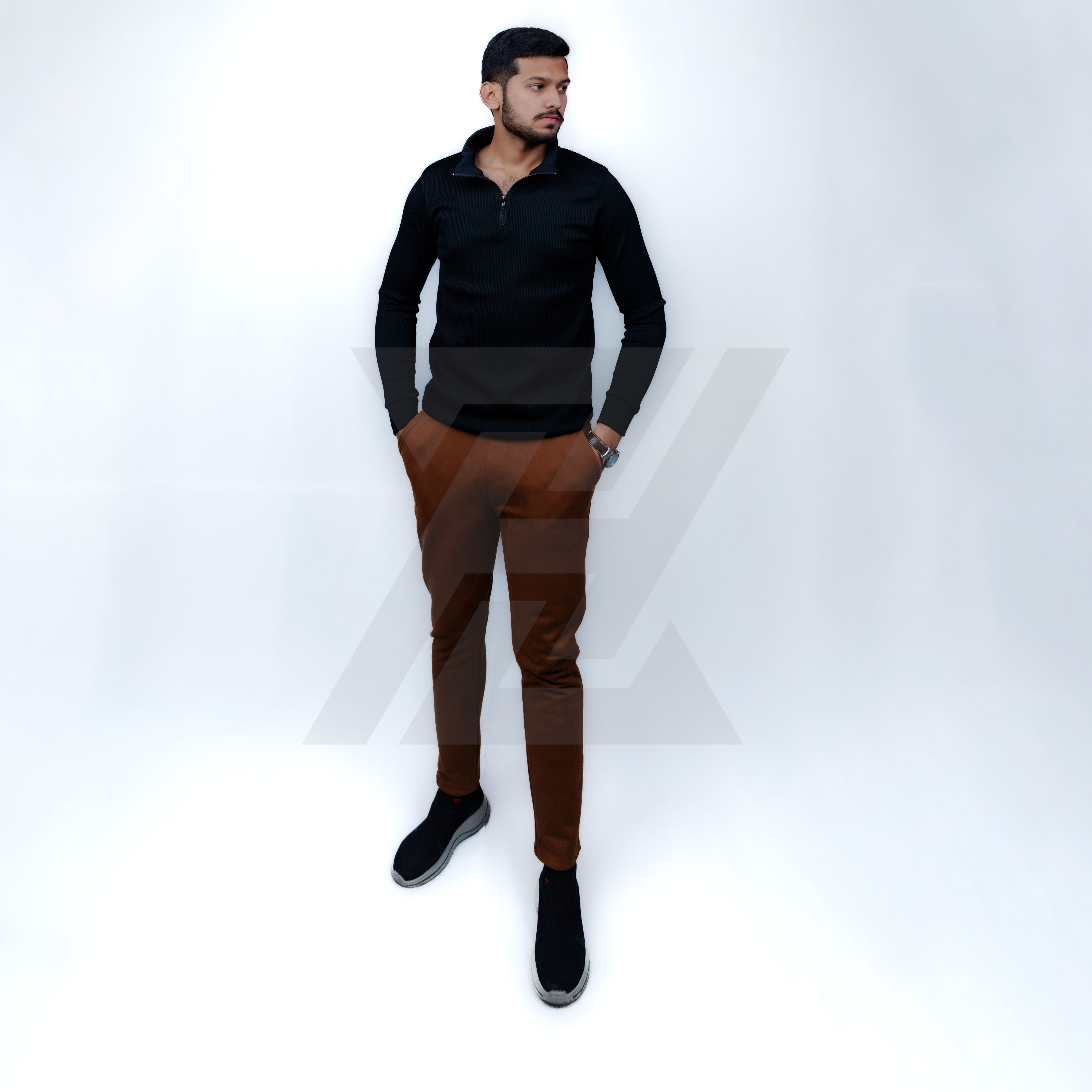 Drop Needle Neck Zipper