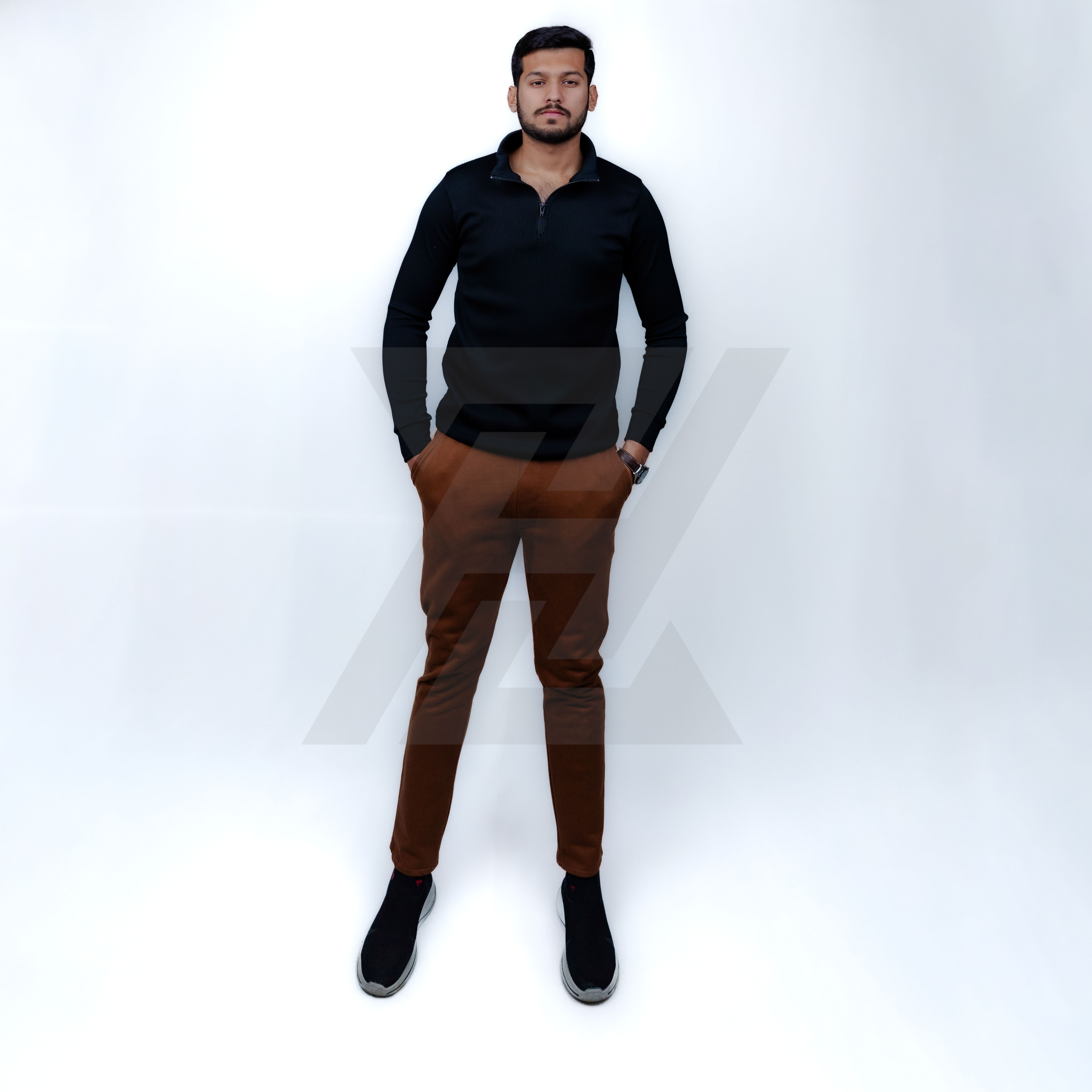 Drop Needle Neck Zipper