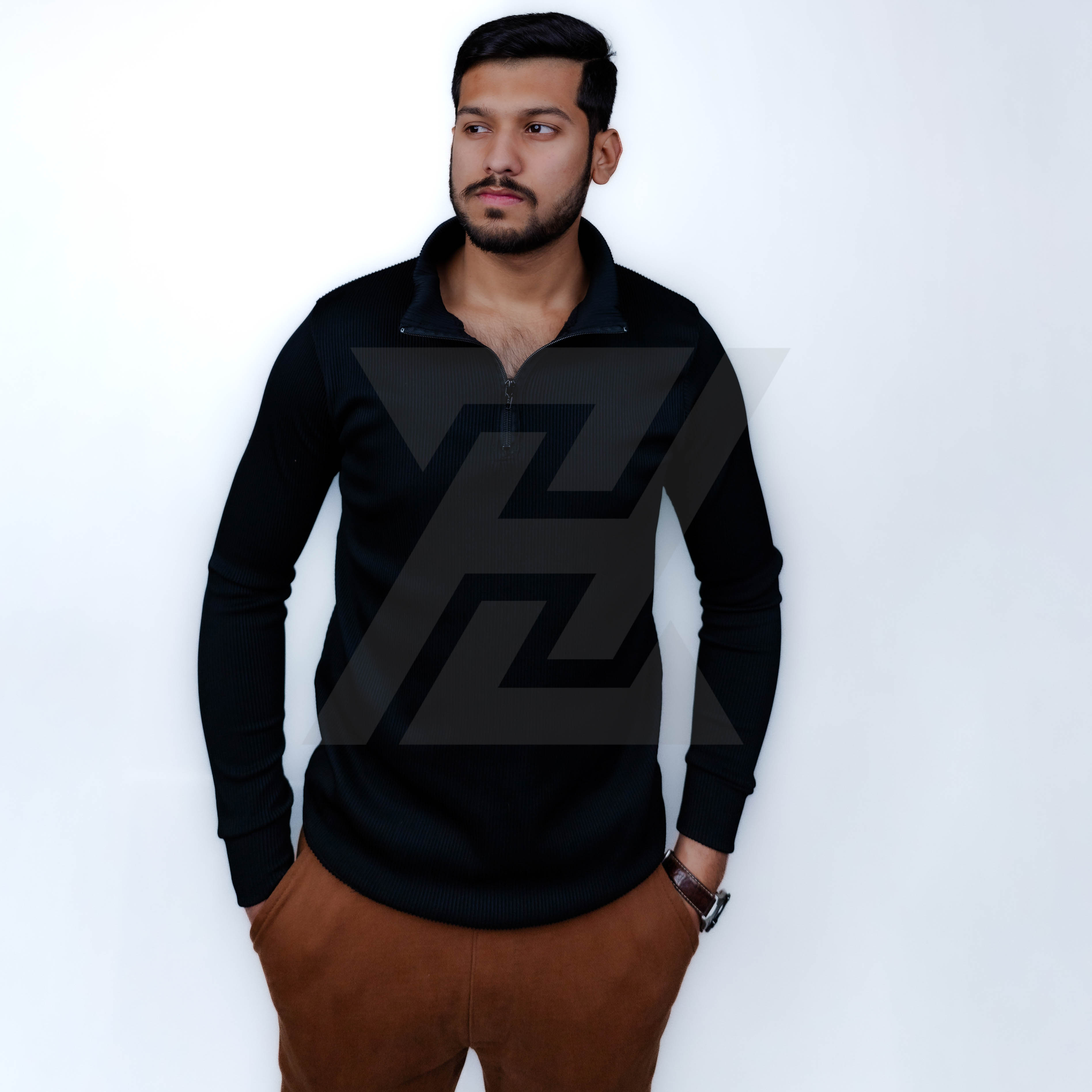 Drop Needle Neck Zipper