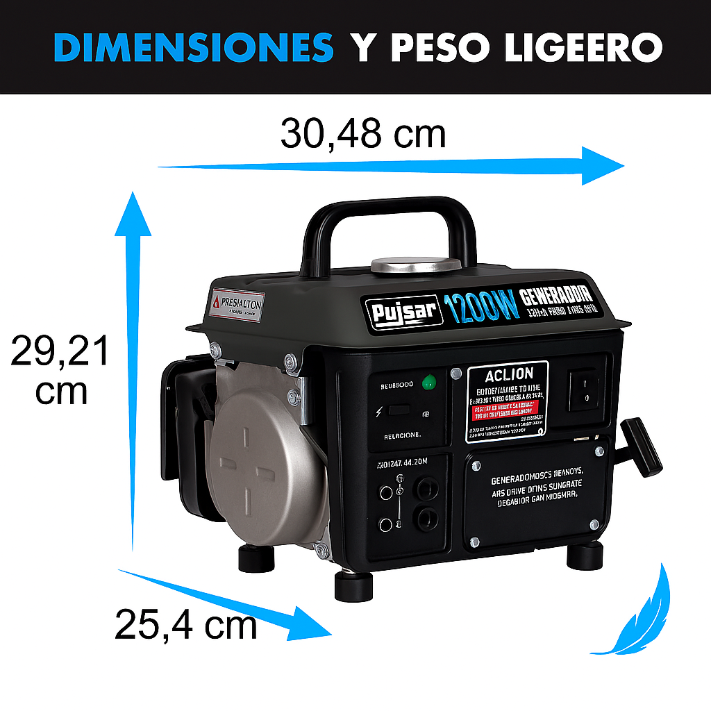 Generador portátil Pulsar G1200SG, 1200W