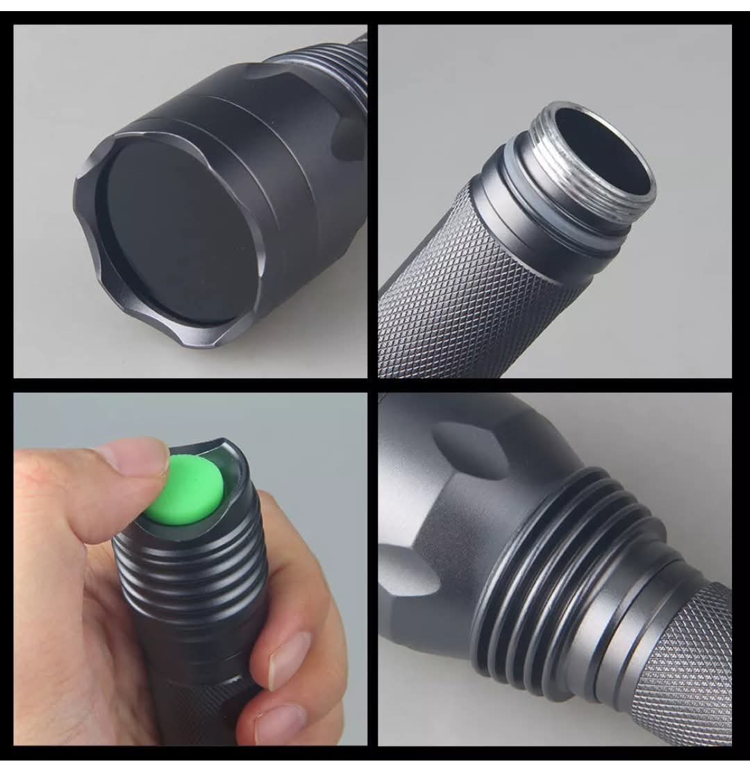 Lámpara de rayos UV 365nm con 3LEDs, recargable.