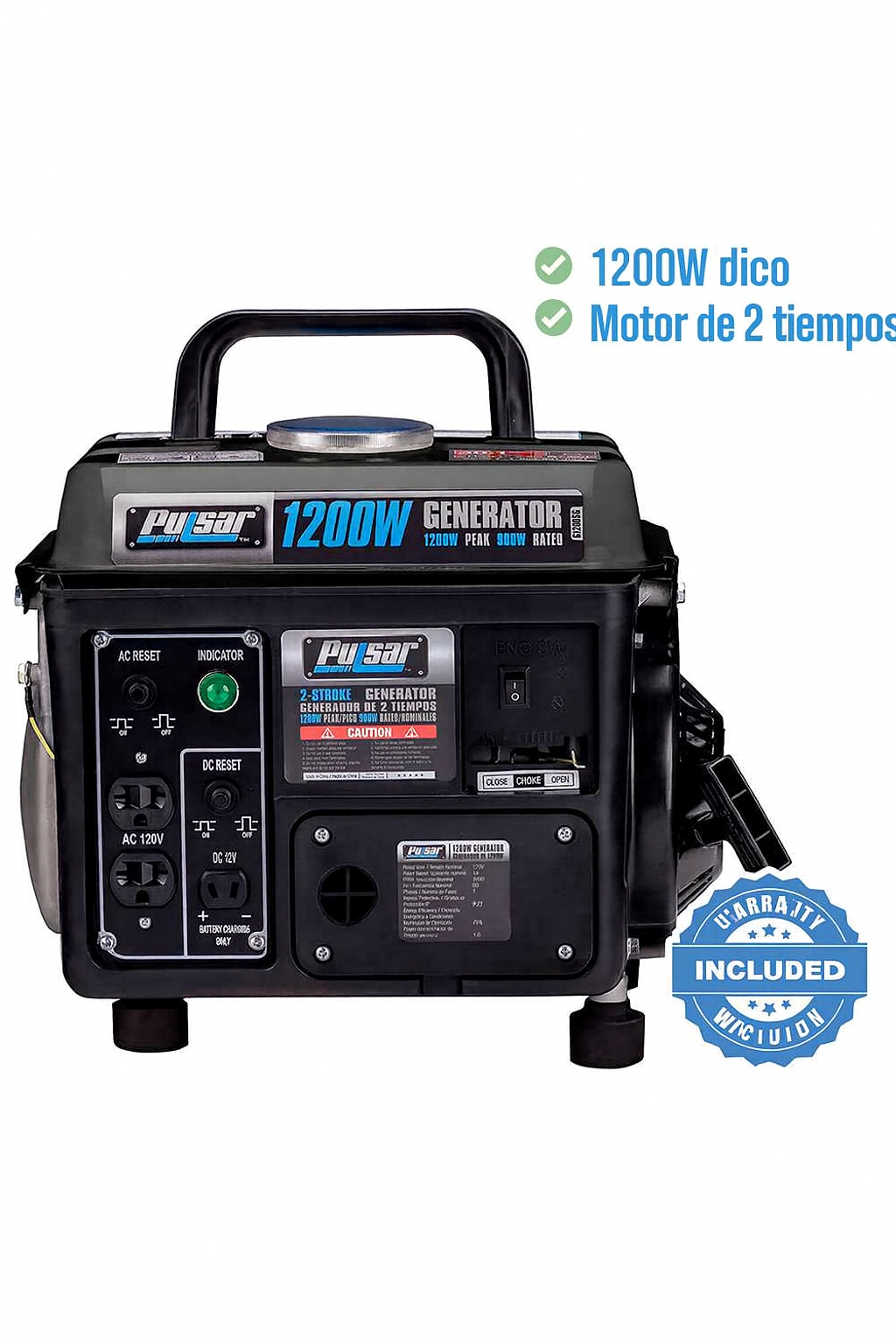Generador portátil Pulsar G1200SG, 1200W