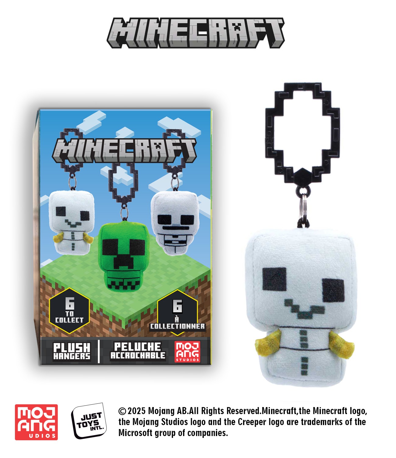 Licensed Minecraft Plush Backpack Hanger - Blind Box
