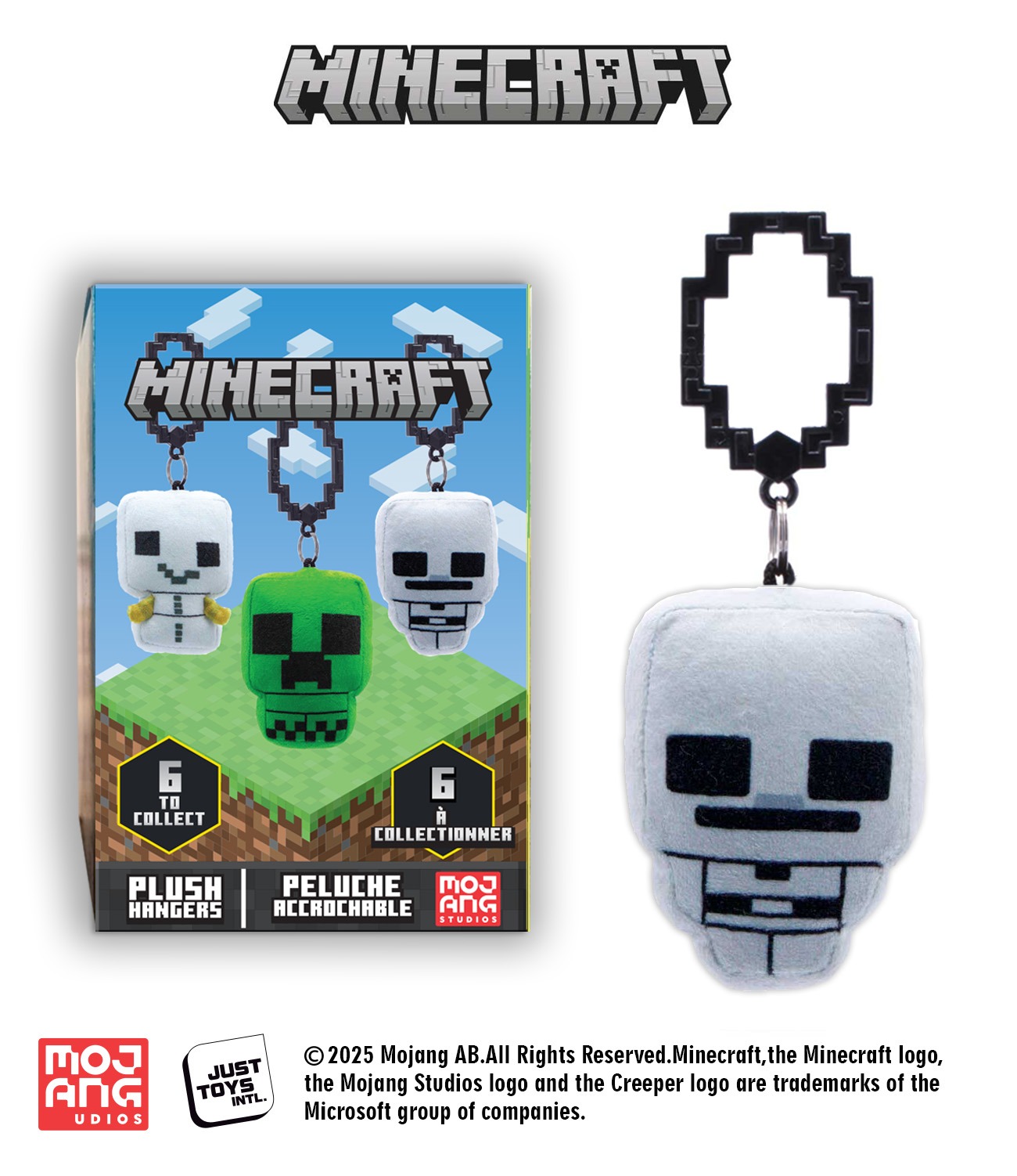 Licensed Minecraft Plush Backpack Hanger - Blind Box