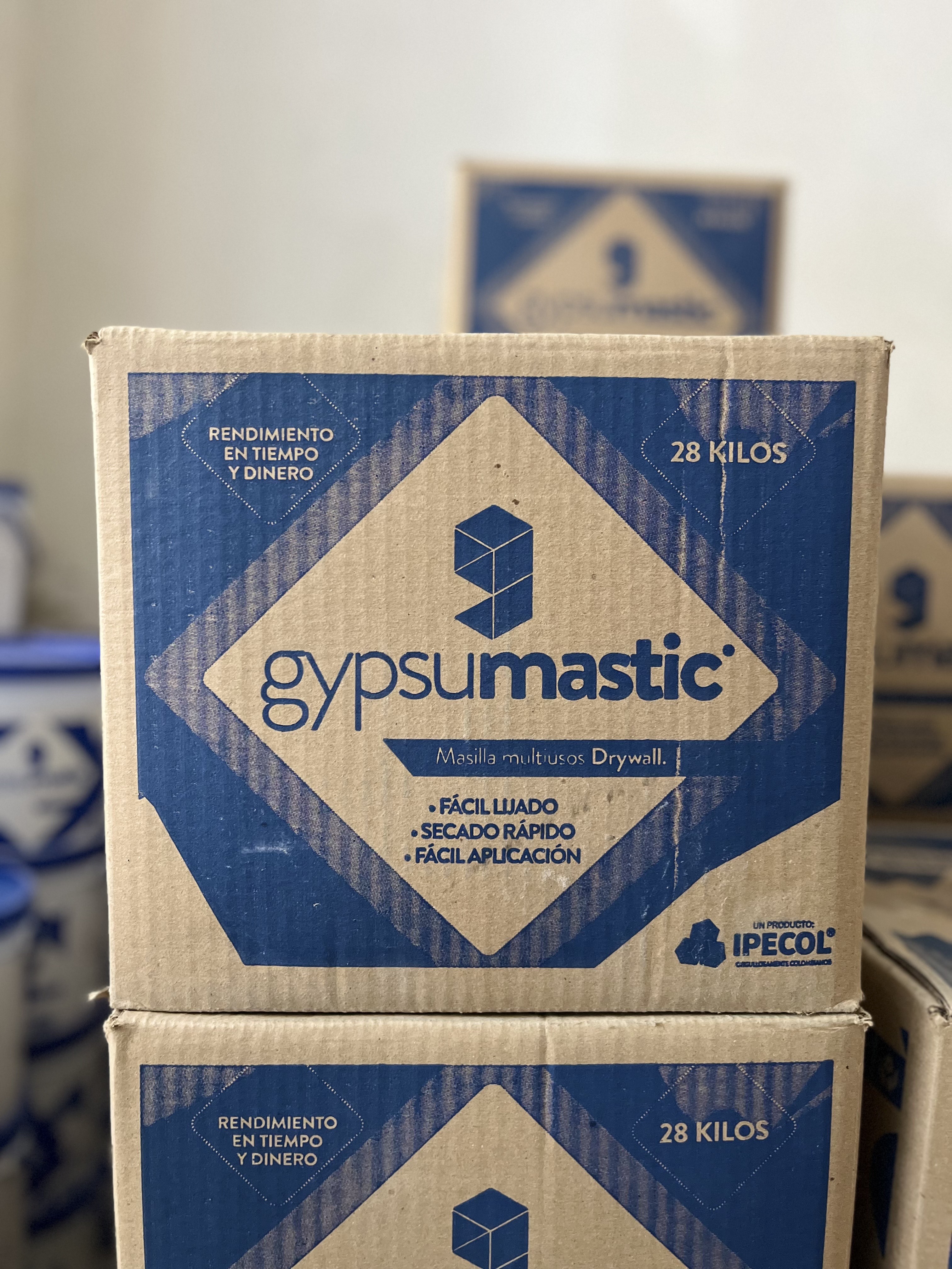 Masilla Gypsumastic en caja para interiores de Ipecol