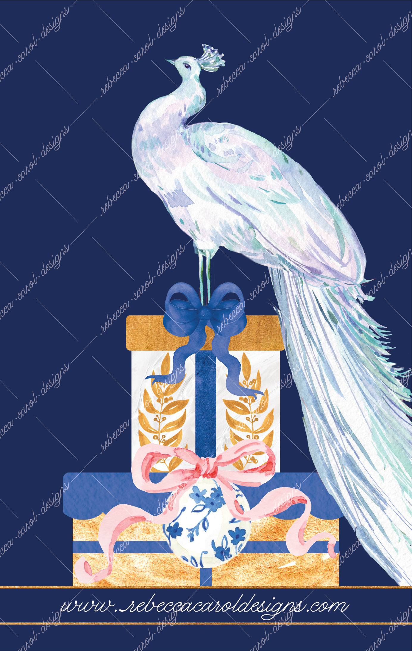Holiday Card-The Nutcracker Pink & Blue-1