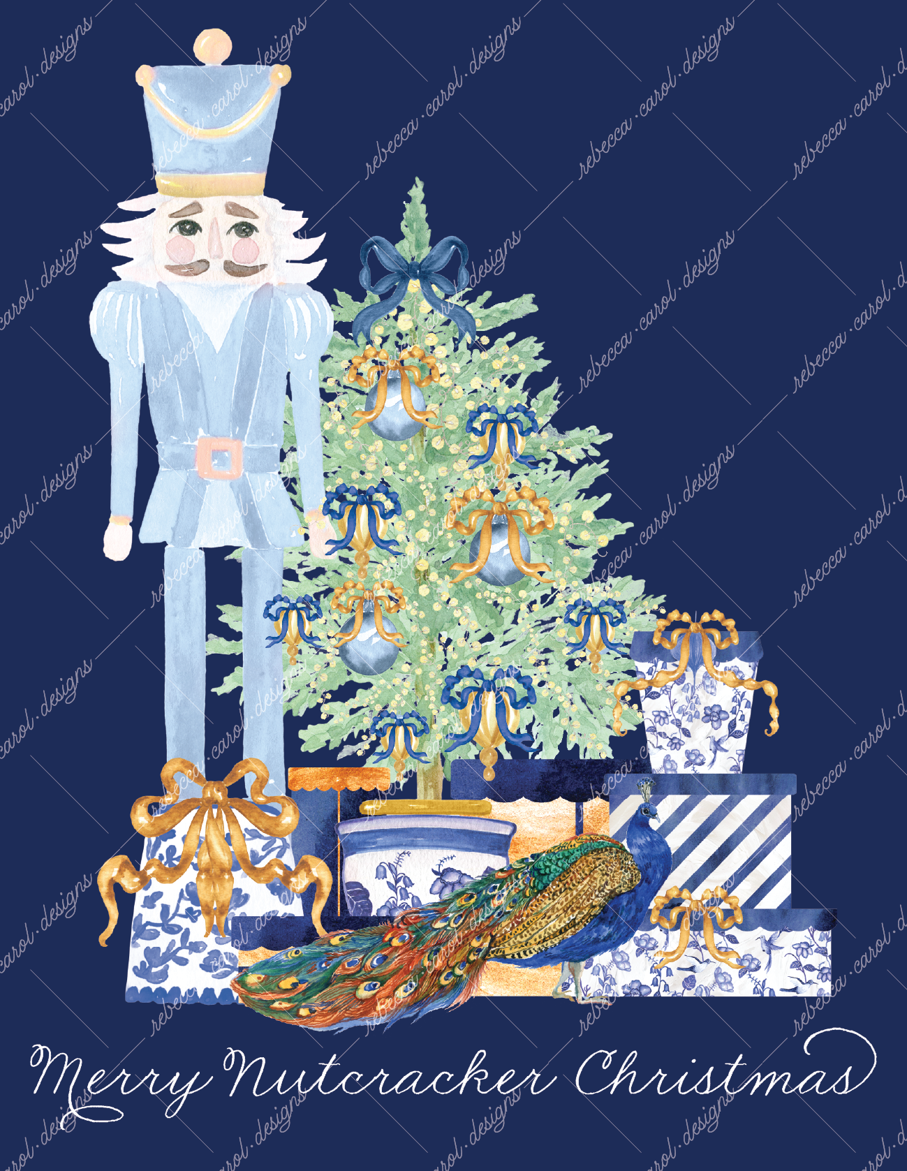 Holiday Card-The Nutcracker Light Blue-2