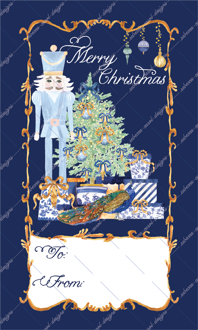 Christmas Gift Tag-The Nutcracker Light Blue
