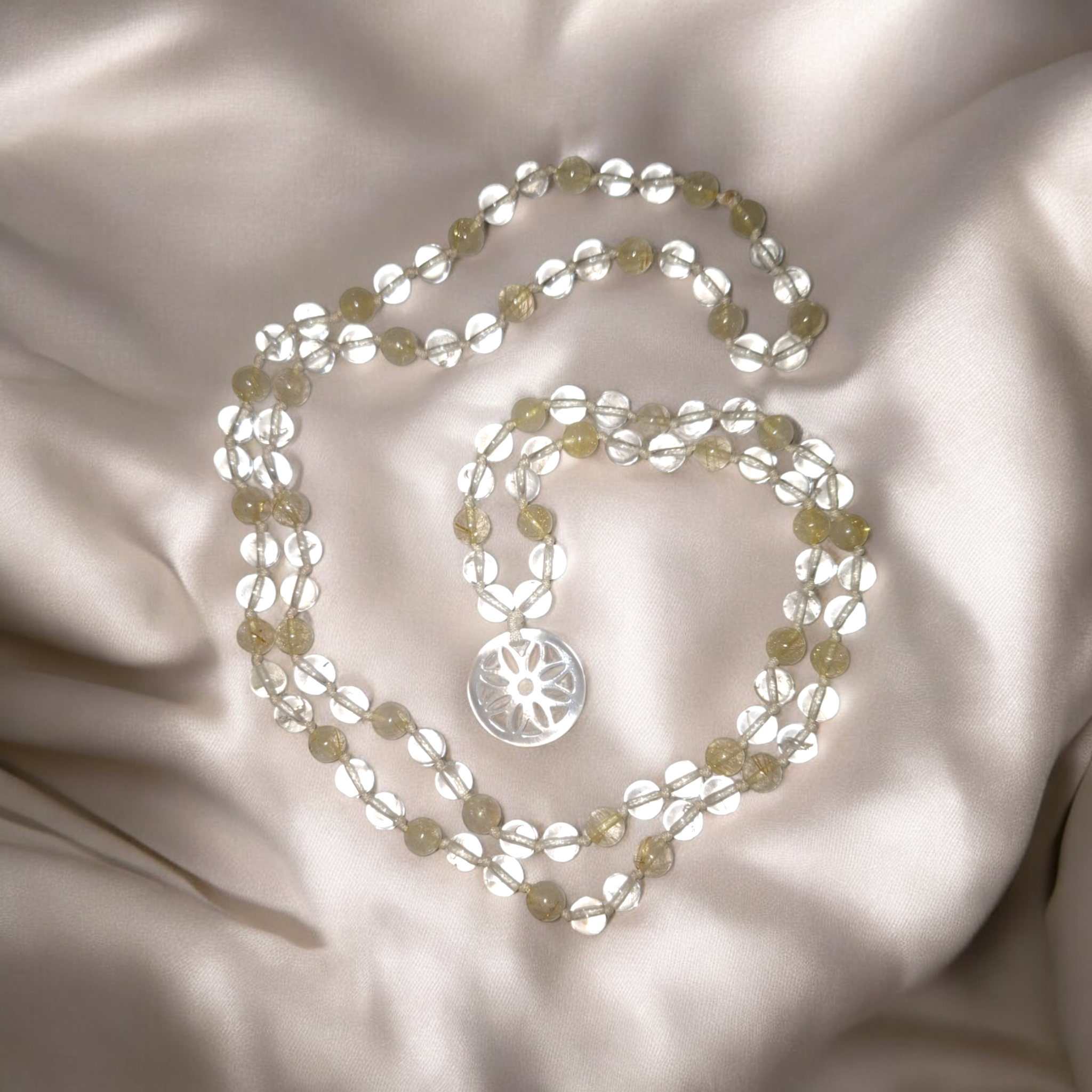 Cristal de roche et quartz rutile