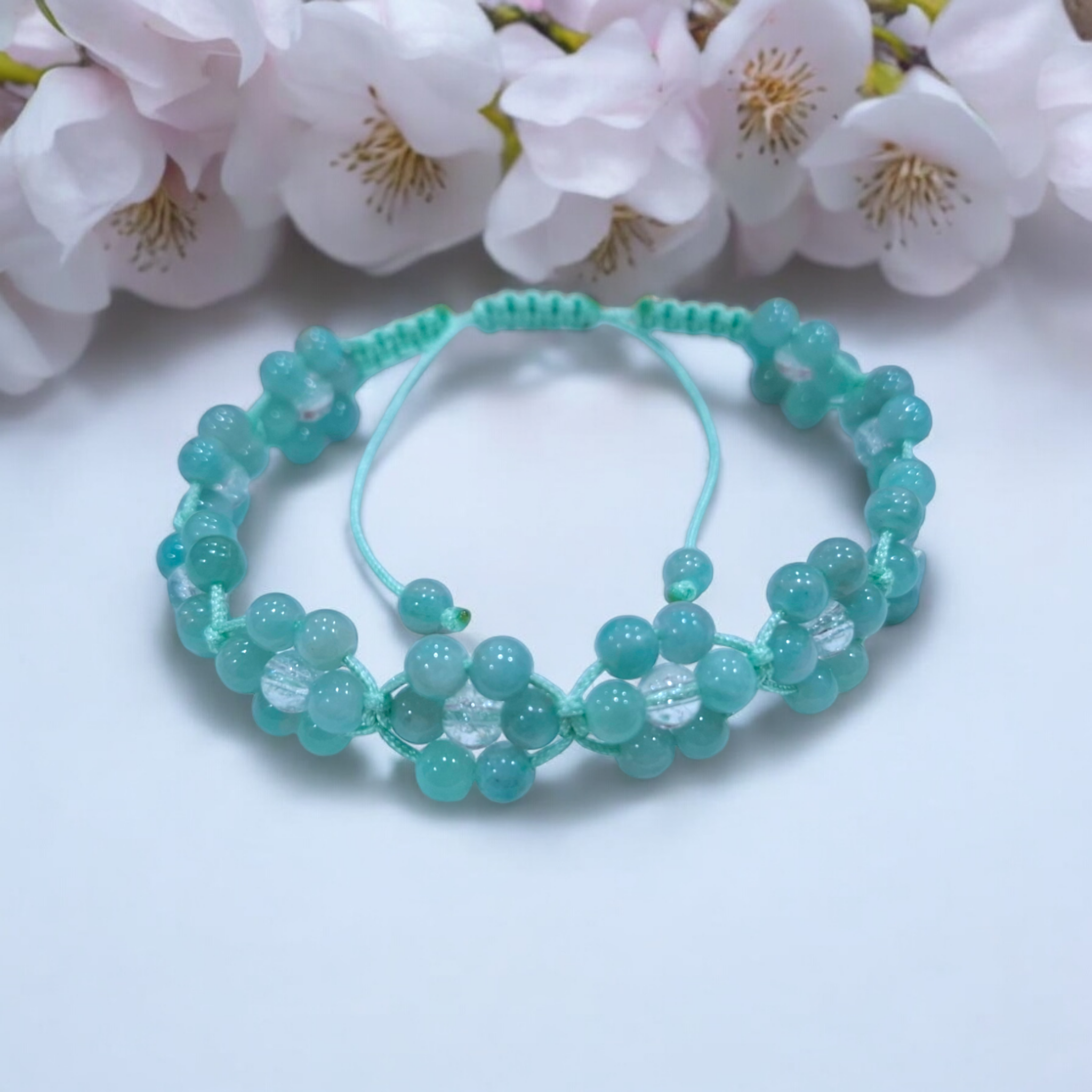 Amazonite et Cristal de roche 