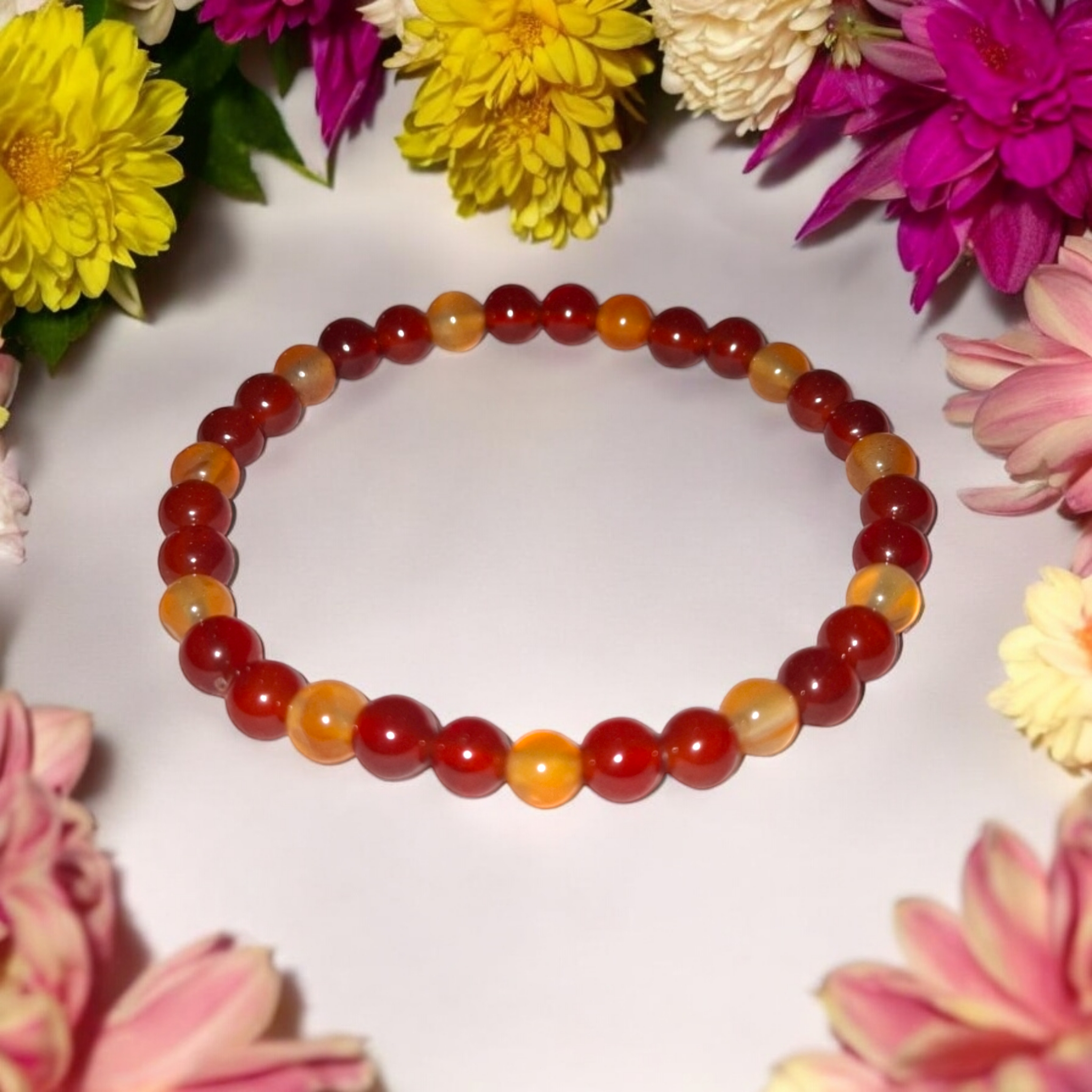 Cornaline et cornaline panachée 