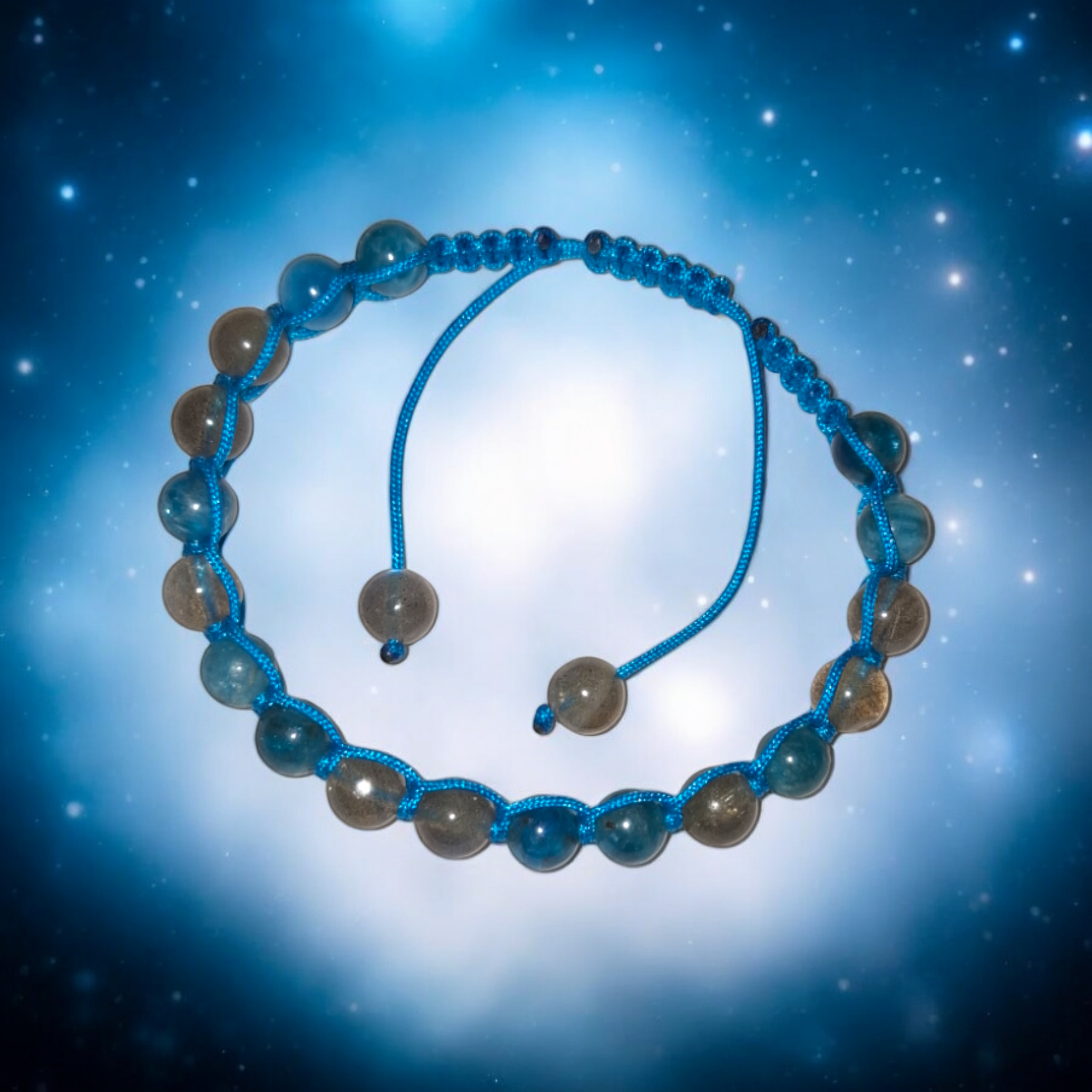 Apatite bleue et labradorite 