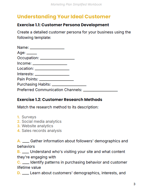 Marketing Plan Simplified