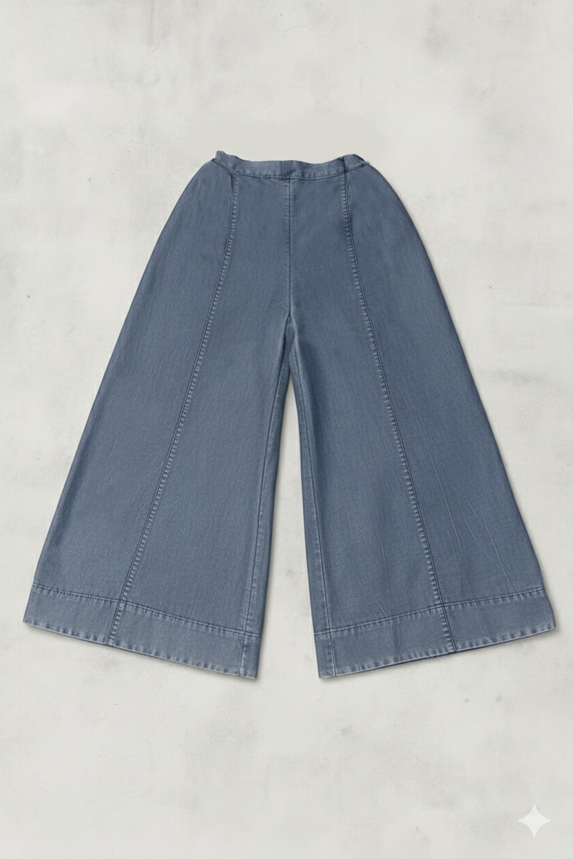 Wide Leg Denim Pant Indigo Blue