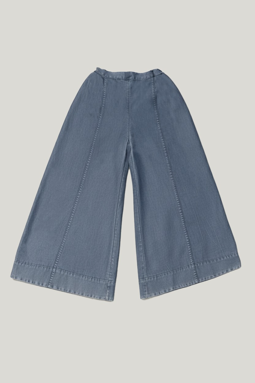 Wide Leg Denim Pant Indigo Blue