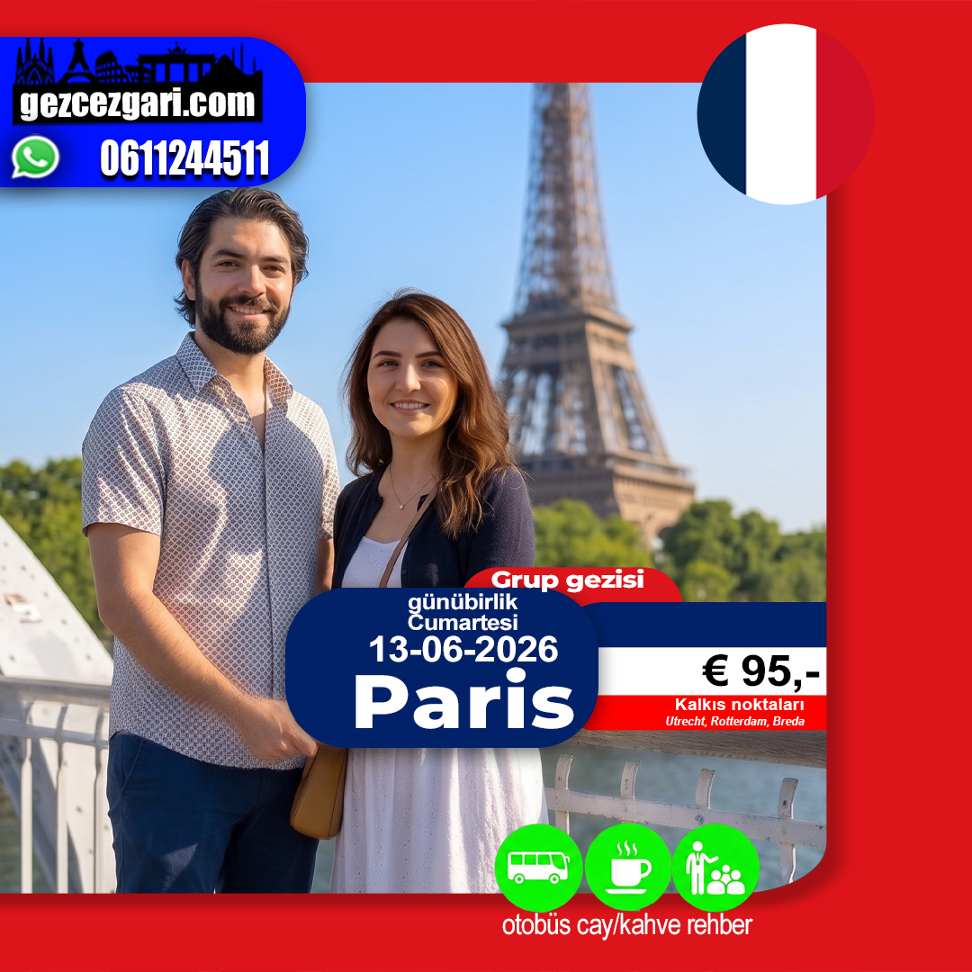 Paris 'de gezcez gari / Dagtrip Parijs 13-06-2026